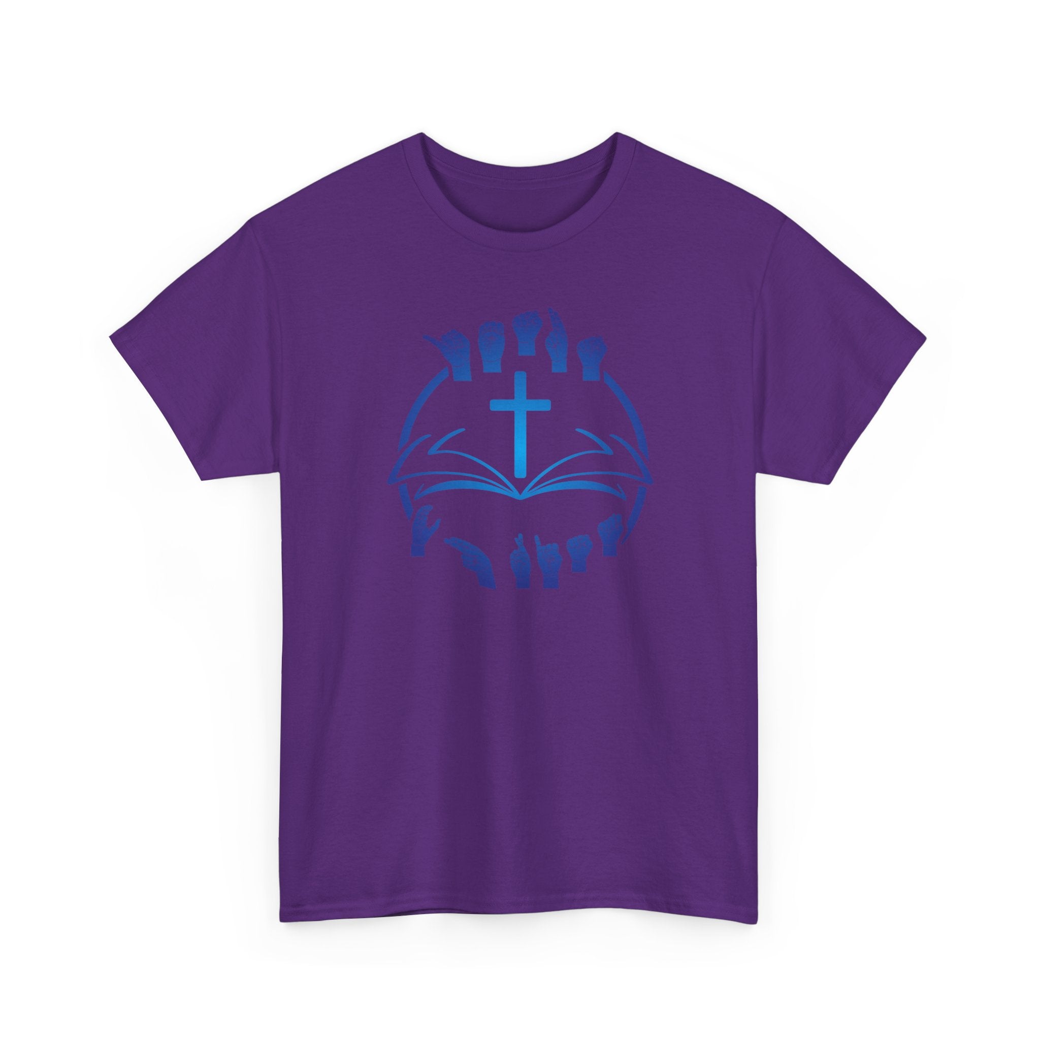 "Christian Bible Cross Sign Language "T-Shirt — Faith Prayer Hands Tee