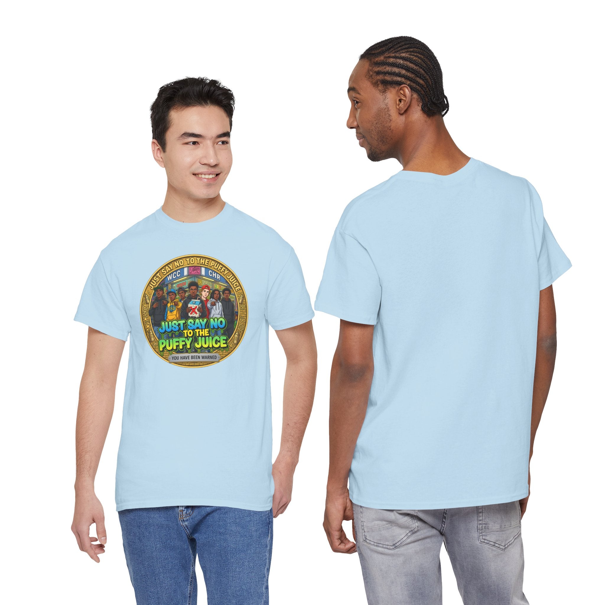 T-Shirt — "Just Say No to the Puffy Juice" Retro Anti-Vape Graphic Tee