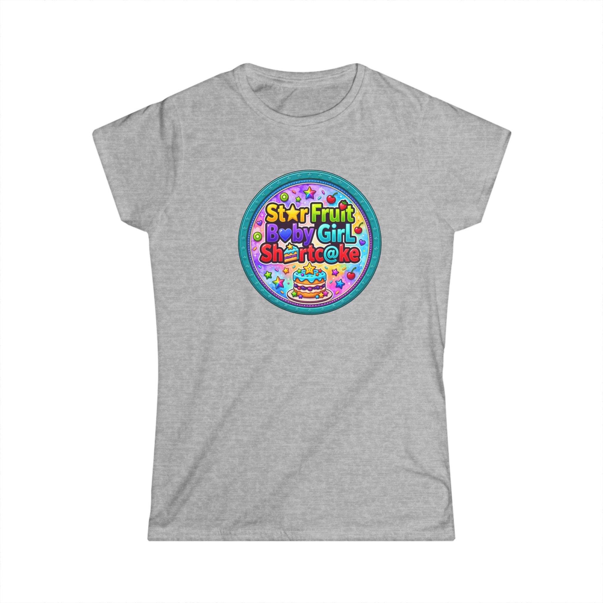 "Star Fruit Baby Girl Shortcake" Graphic Tee - Cute Pastel Dessert Shirt