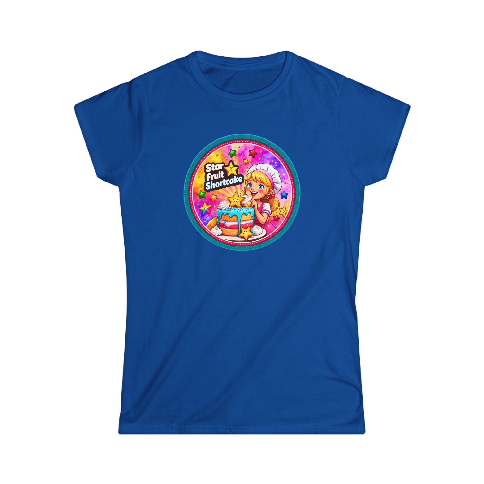 "Star Fruit Shortcake" Women's Tee — Cute Retro Dessert Graphic Shirt