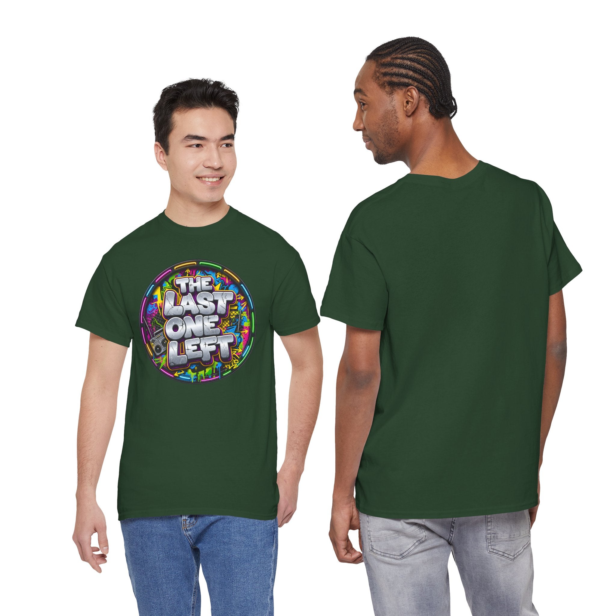 Graphic Tee - "The Last One Left" Colorful Retro Badge