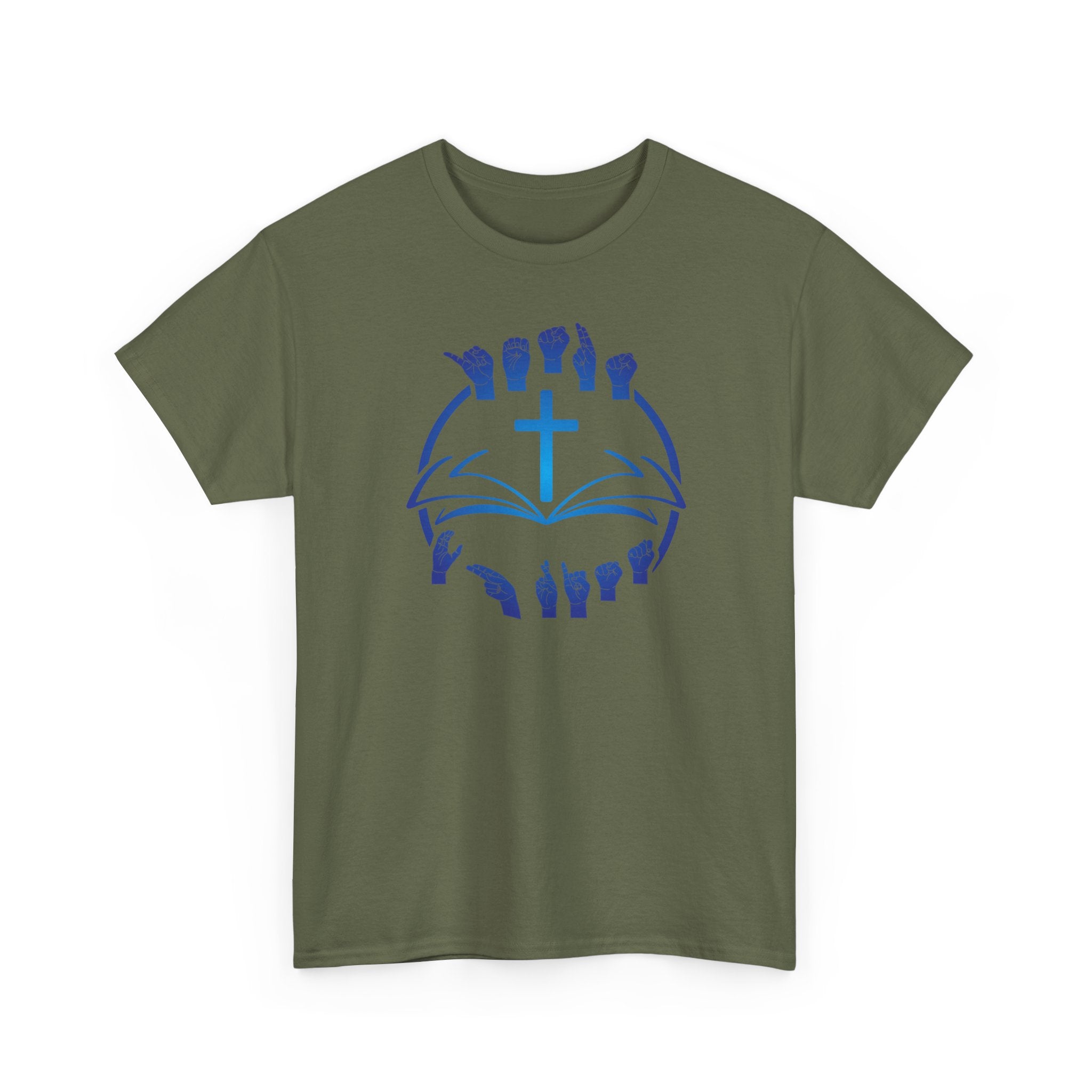 "Christian Bible Cross Sign Language "T-Shirt — Faith Prayer Hands Tee