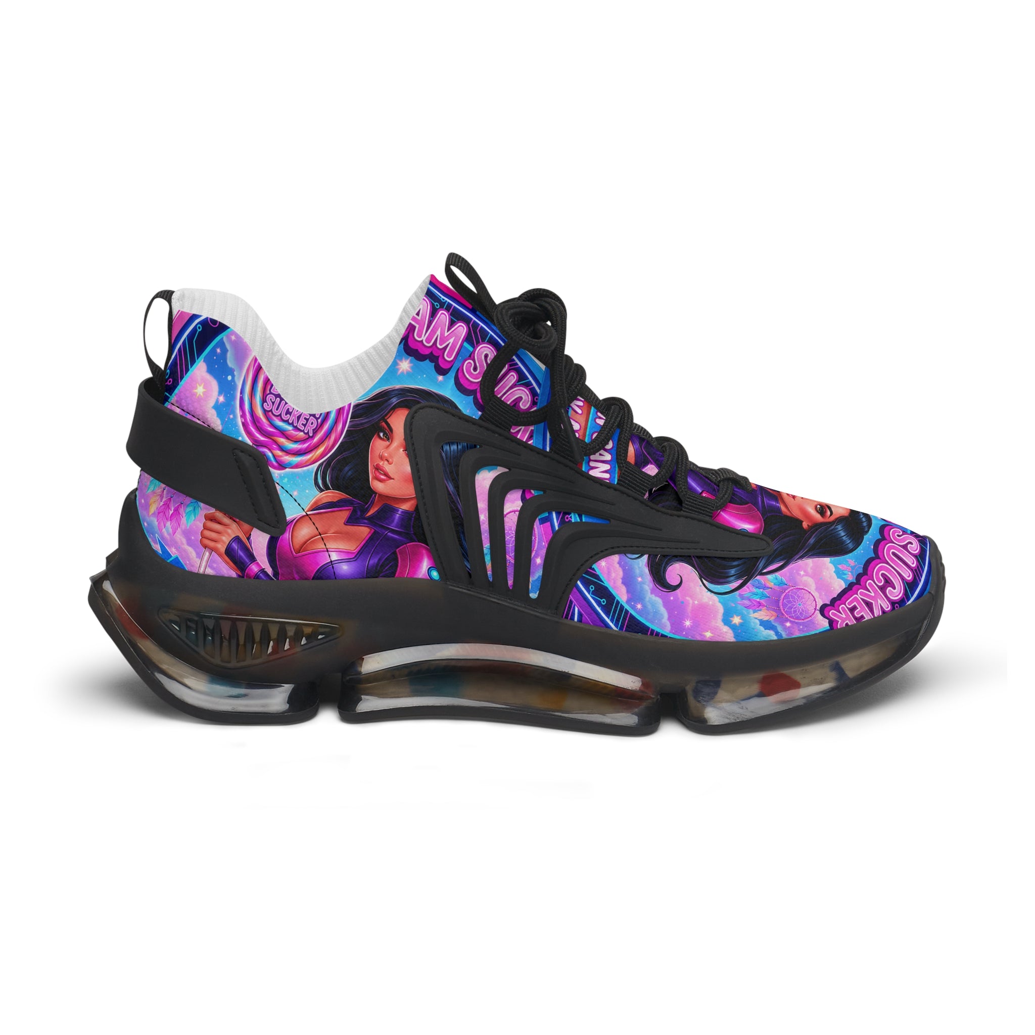 Women's Mesh Sneakers — Vibrant 'A Dream Sucker' Graphic Athletic Shoes