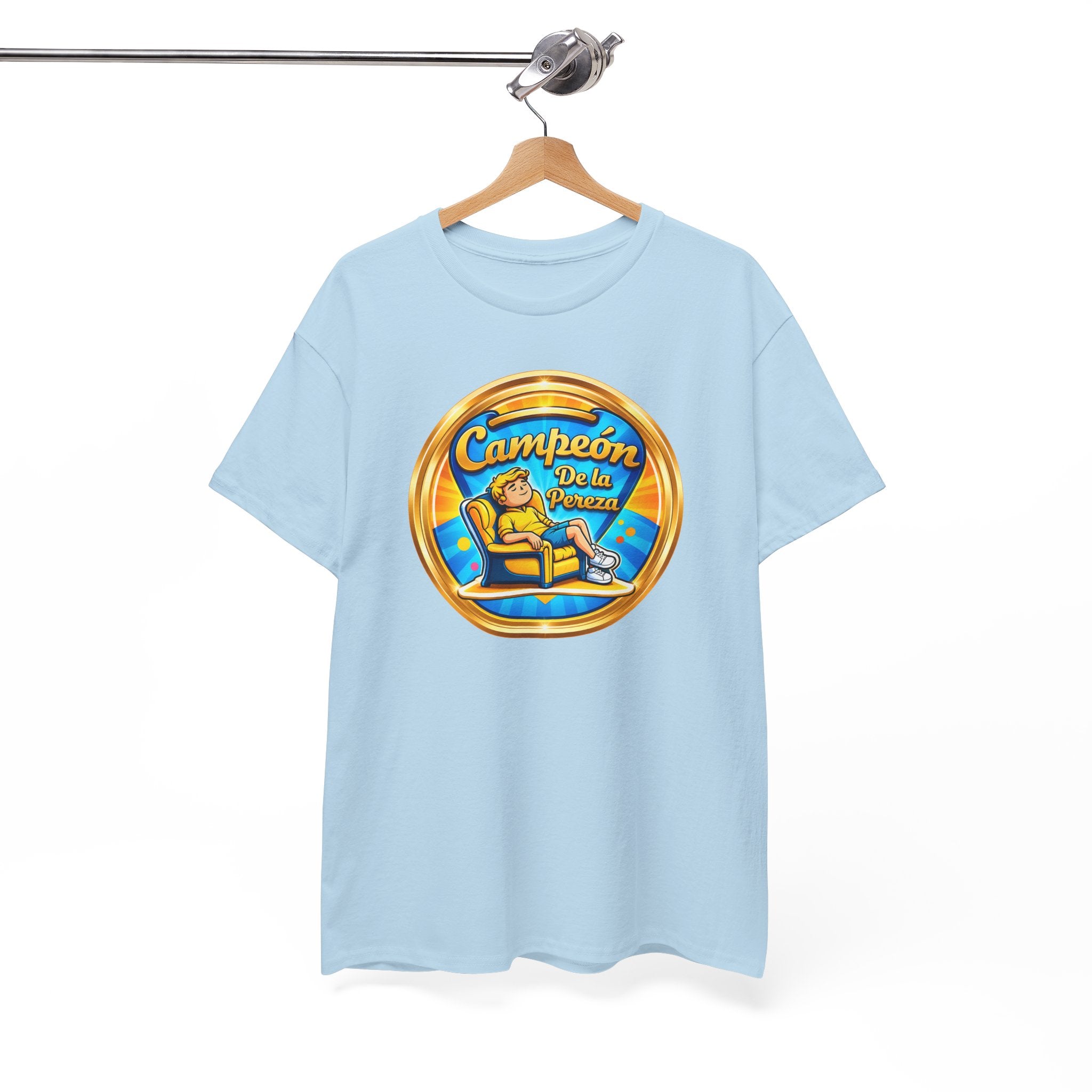 "Campeón De La Pereza" Tee — Gold Badge Adventure T‑Shirt