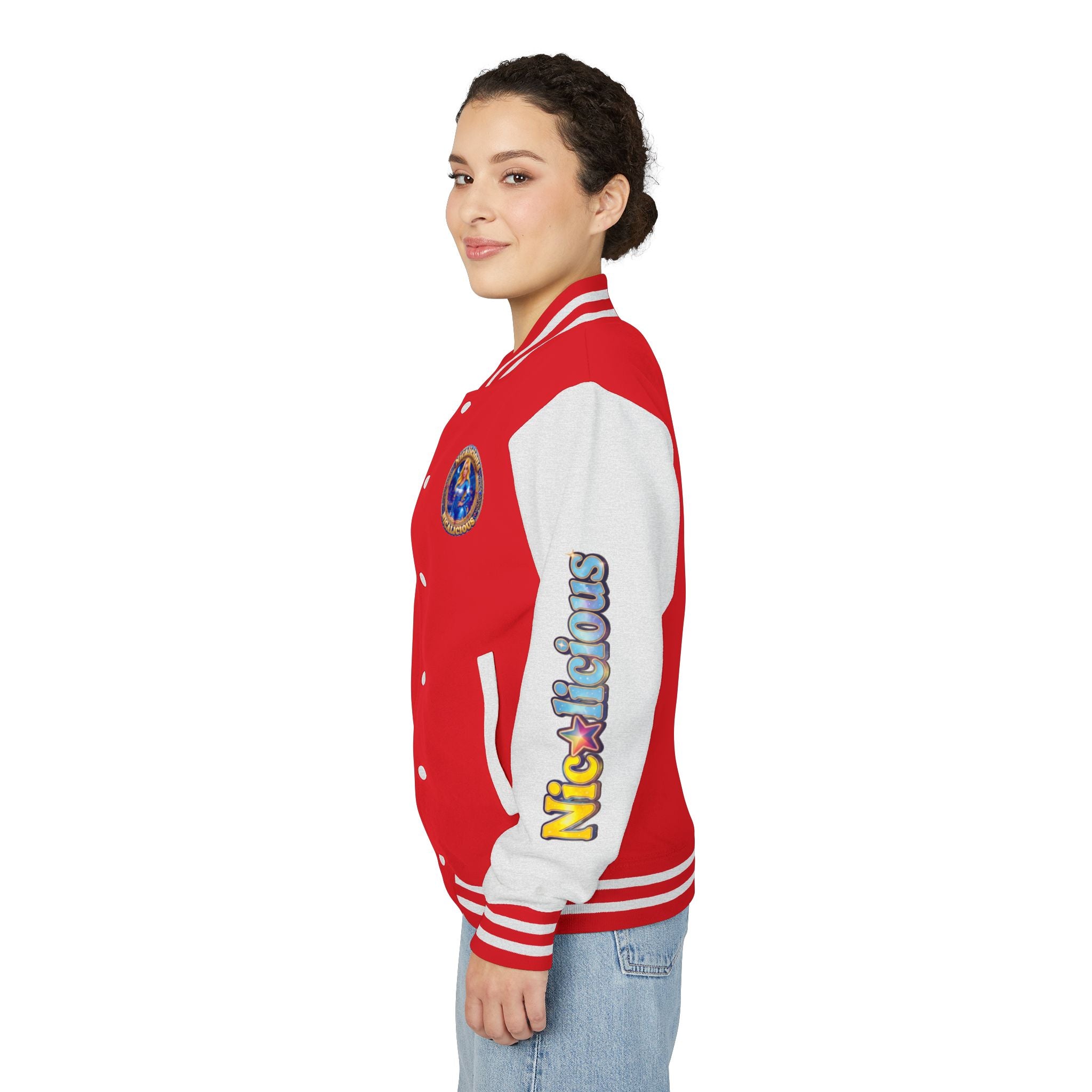 Letterman Jacket — "Nicalicious" Retro Crest Varsity Jacket