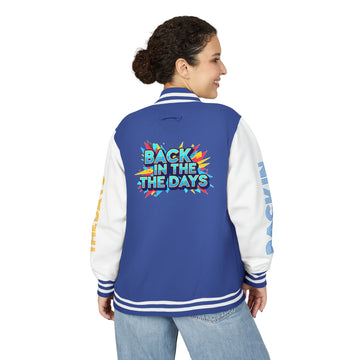 Letterman Jacket — "Back in the Days" Retro Graphic Bomber