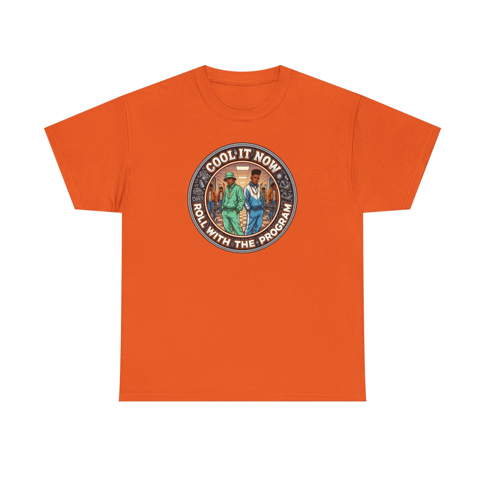 Cool It Now Tee — "Cool It Now Roll With The Program" Vintage Patch Graphic T-Shirt