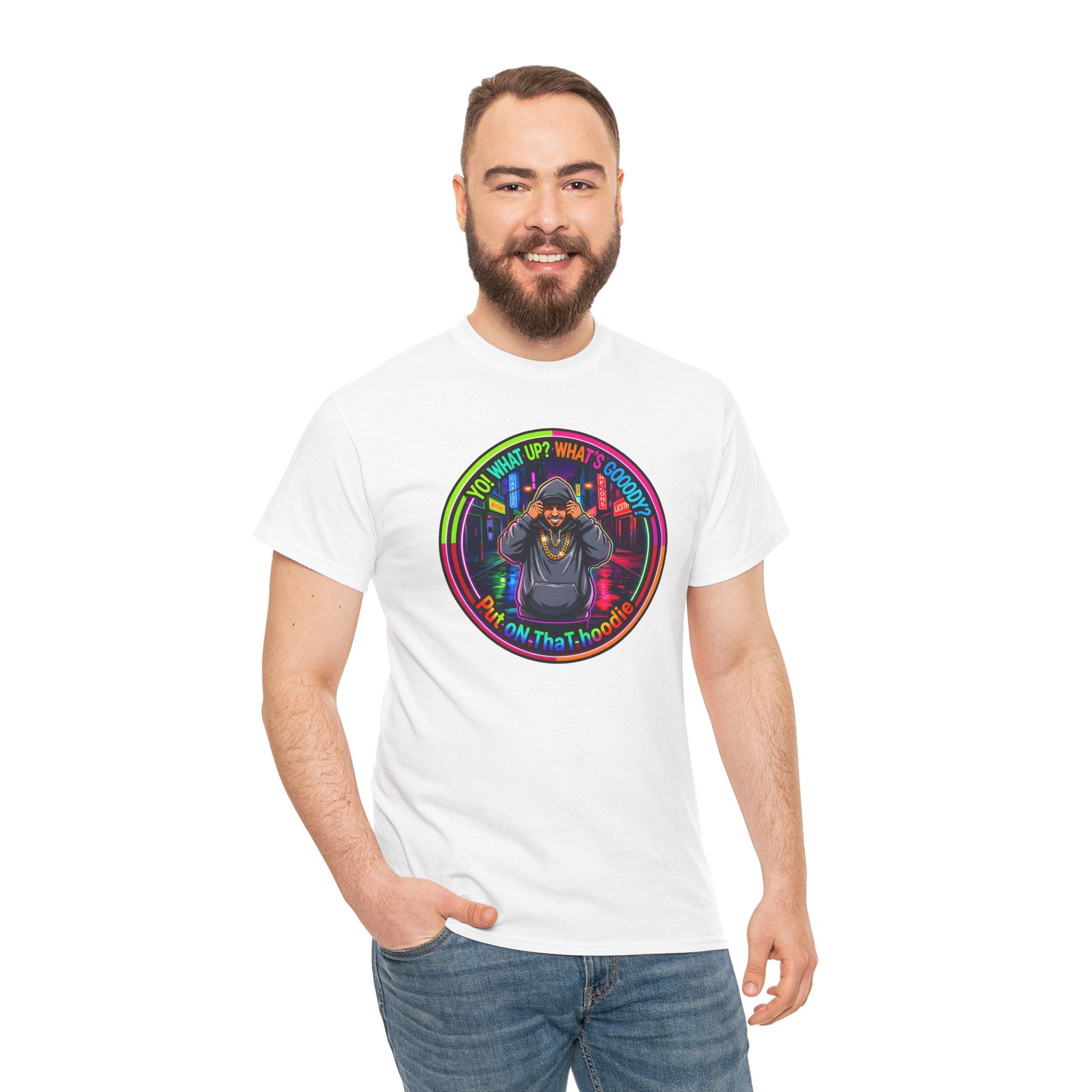 Men's T-Shirt Graphic- "Yo! What's up?  What's Goooody?"