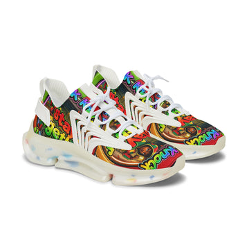 Women's Mesh Sneakers — Colorful Retro 'Stay Together' Graphic Athletic Shoes
