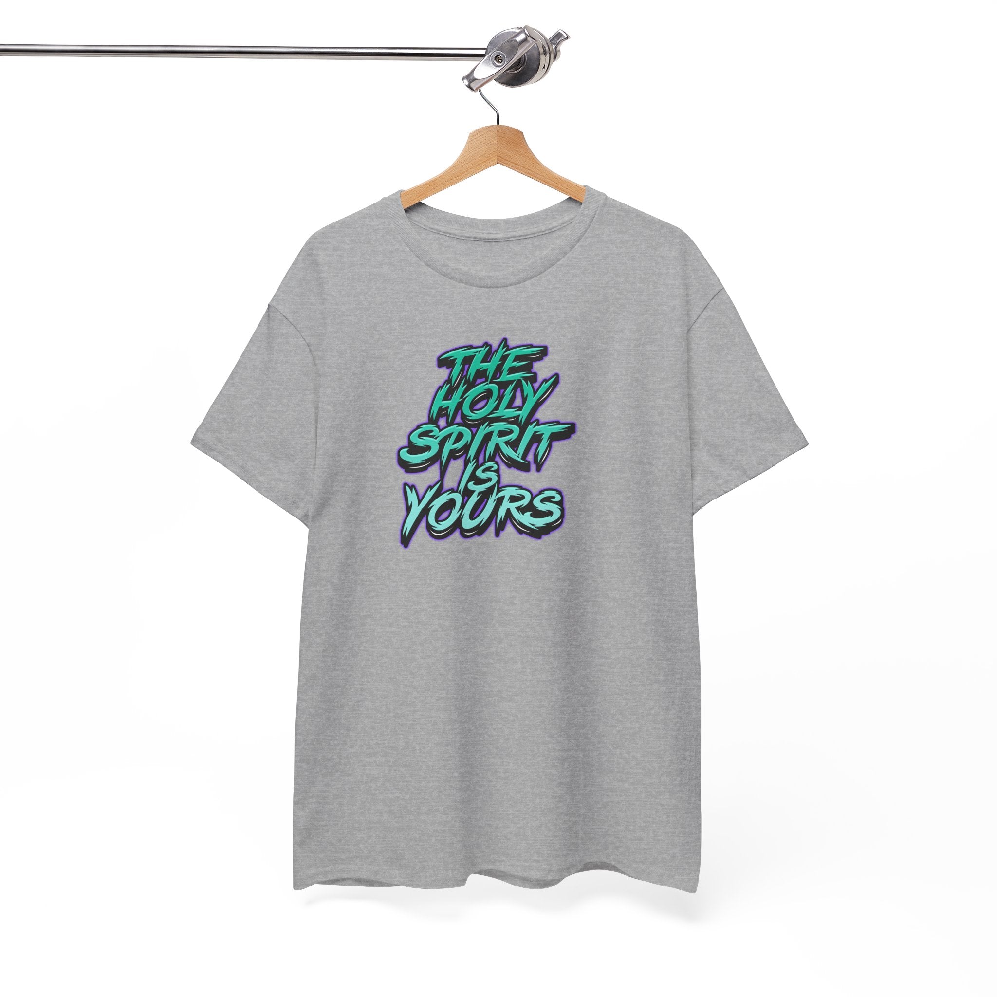T-Shirt — "The Holy Spirit Yours" Retro Script Faith Tee
