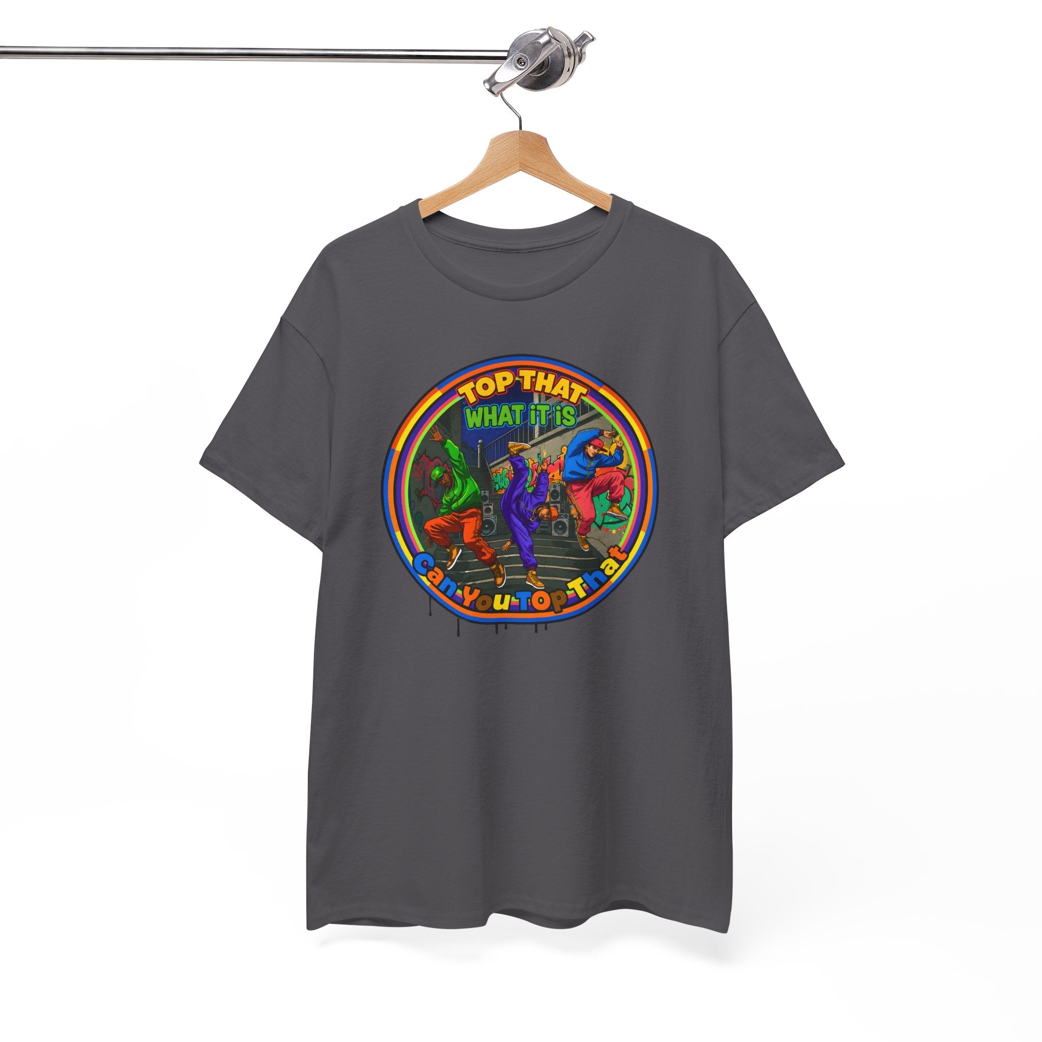 Retro  Tee — "Top That What It Is" Graphic Cotton Shirt