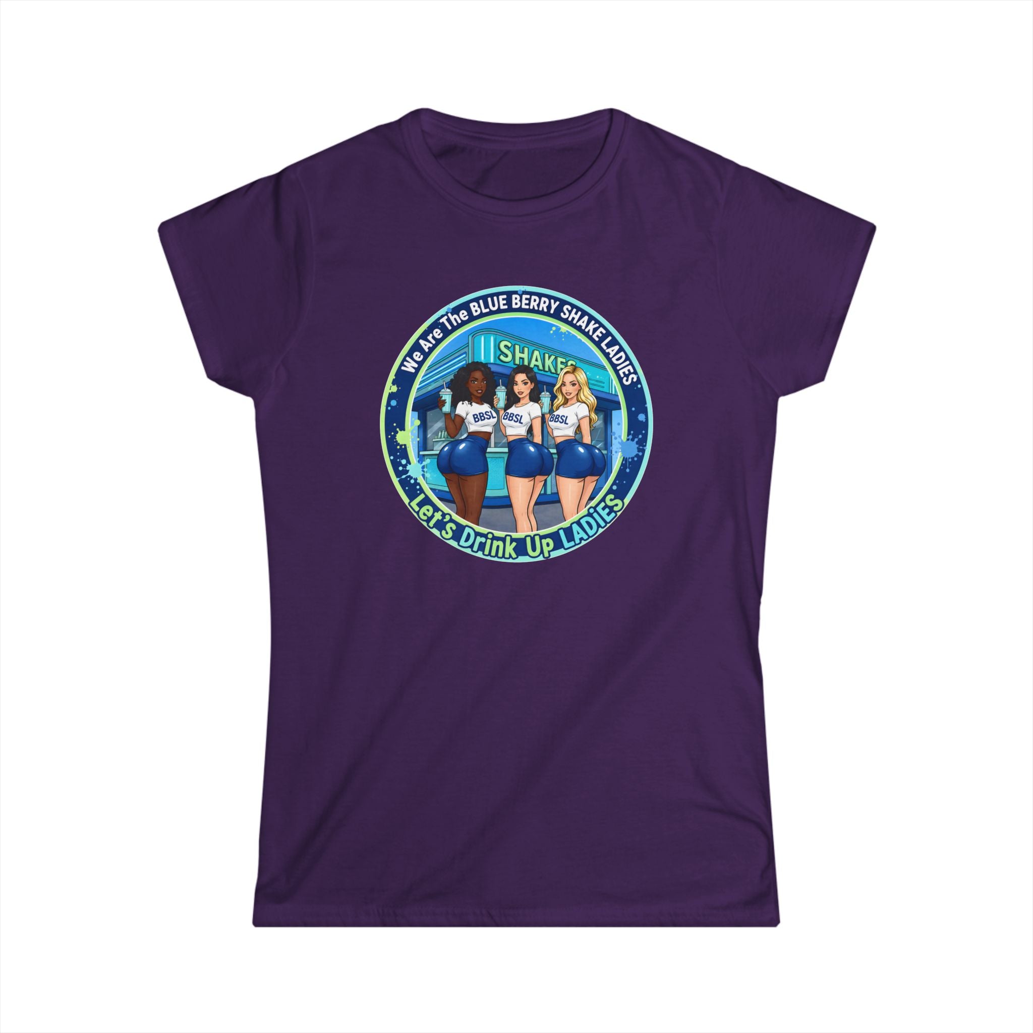 Women's Tee — "We Are The Blueberry Shake Ladies" Retro Graphic