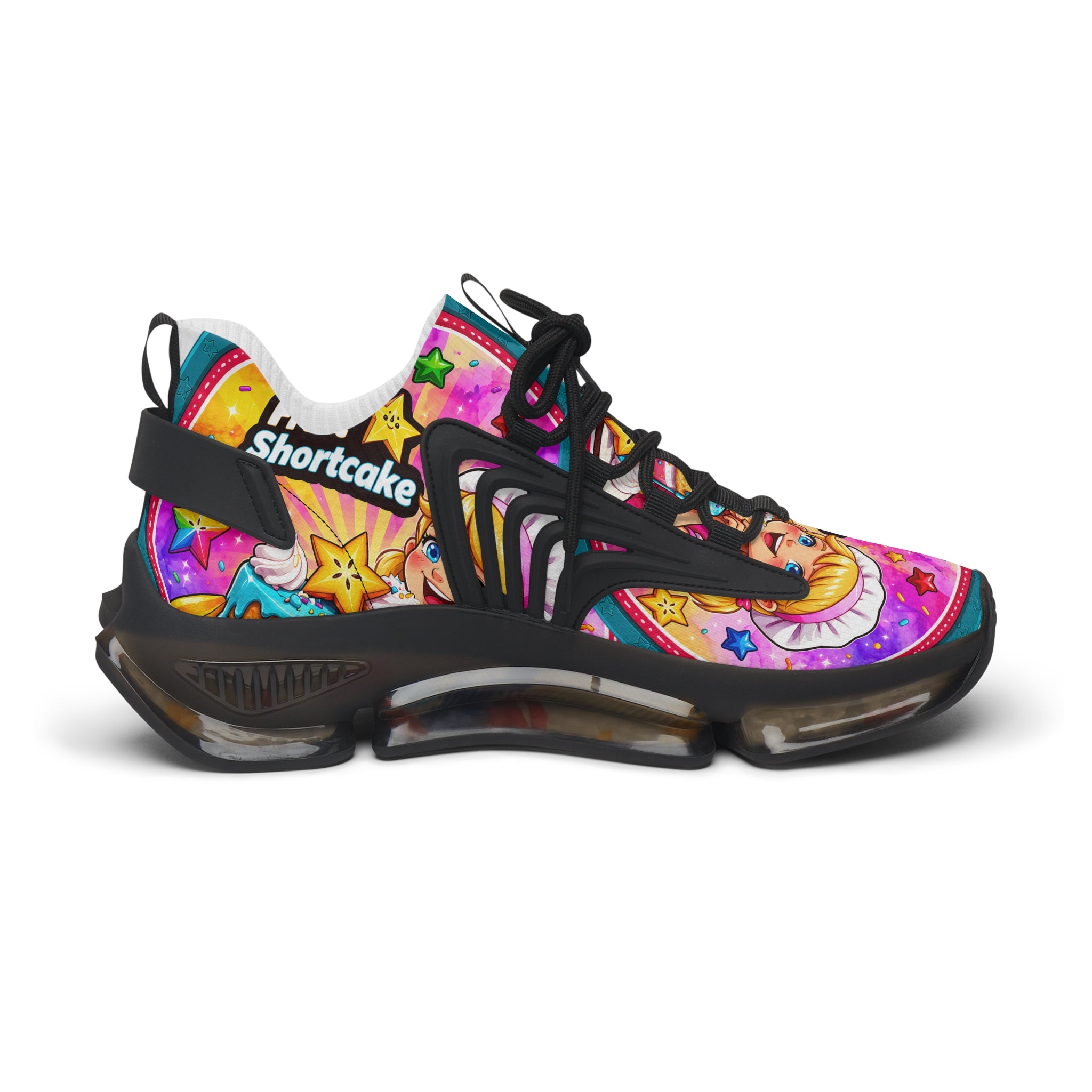 Mesh Sneakers — Colorful 'Star Fruit Shortcake' Anime Runner for Women