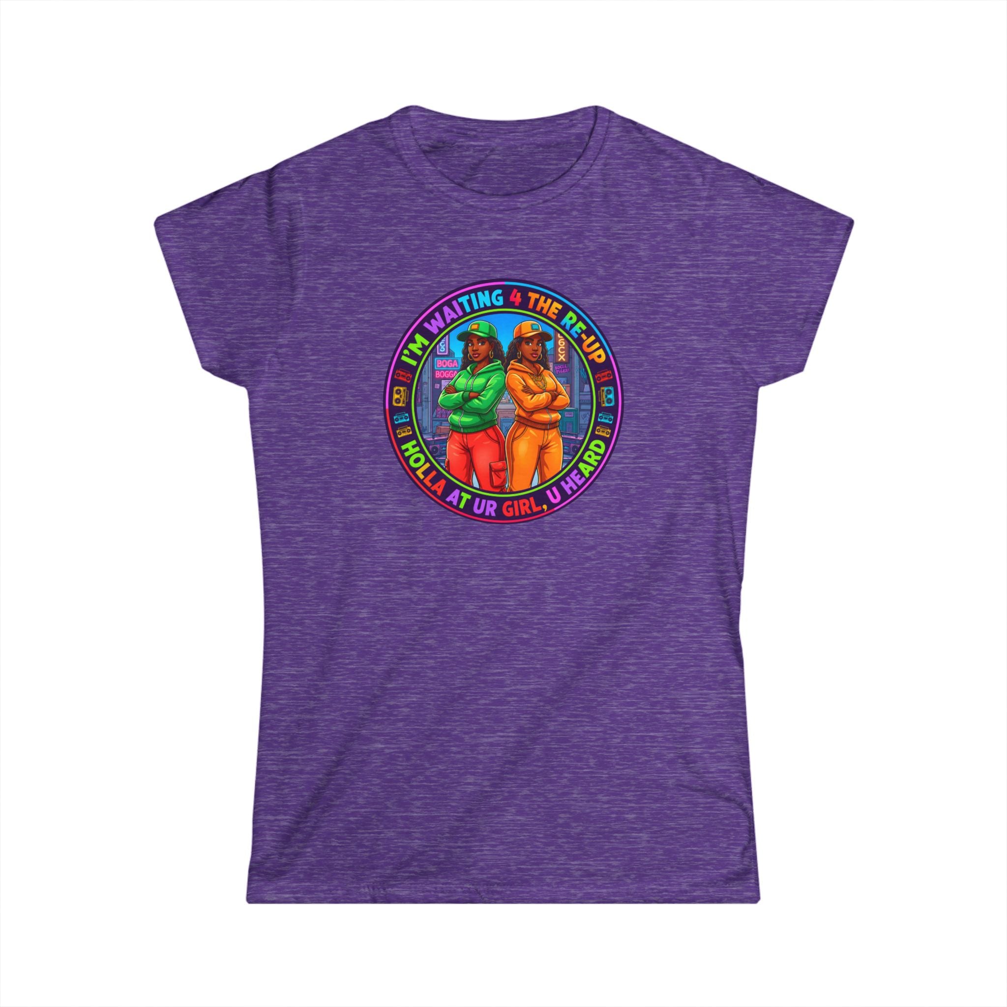 " Im Waiting For The Reup"  Graphic Tee — Retro Rainbow Sisters Women's Shirt