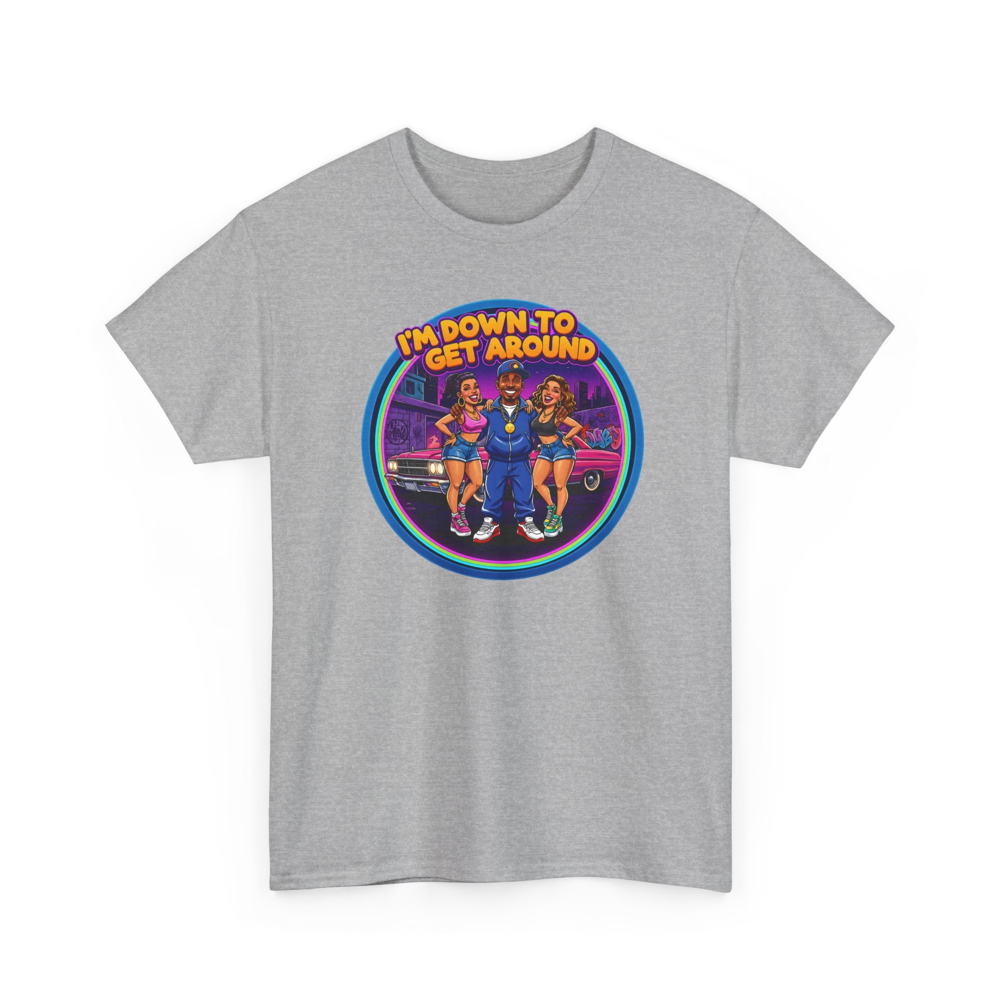 T-Shirt — 'I'm Down to Get Around' Retro Skate Crew Graphic Tee
