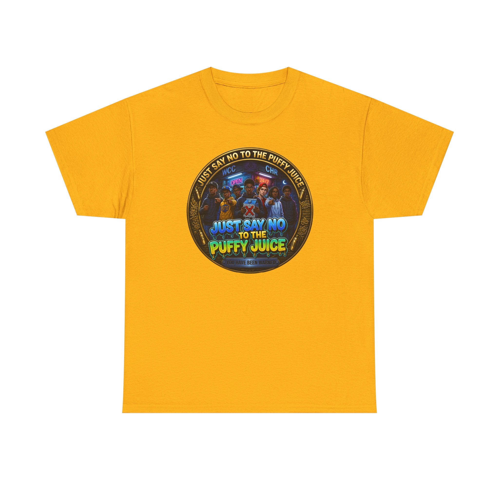"Just Say No to the Puffy Juice "Tee – Anti-Party Vintage Graphic T-Shirt