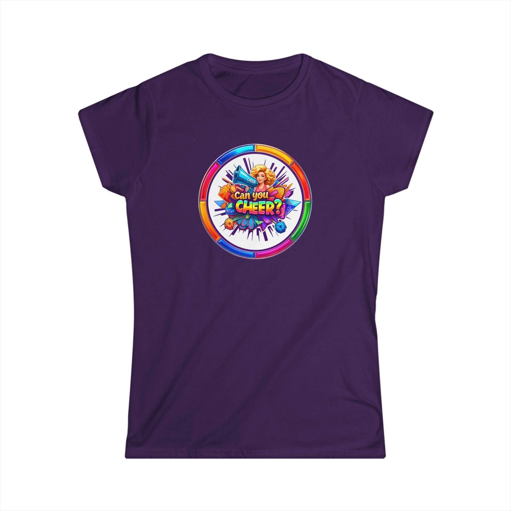 "Can You  Cheer "Women’s Graphic Tee — Colorful Cheerleading Spirit Shirt