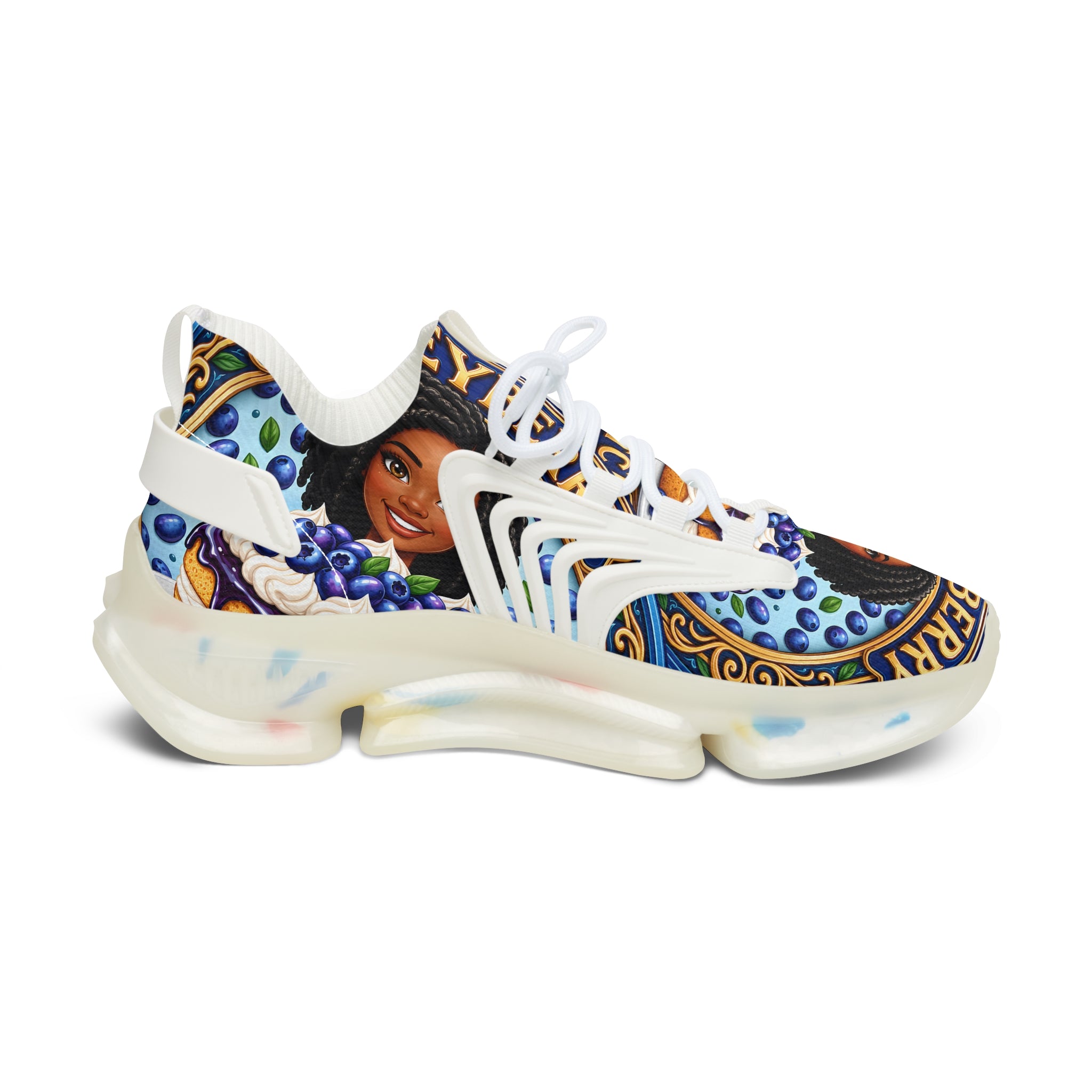 Women's Mesh Sneakers — Custom 'Honeyberry' Graphic Women's Athletic Shoes