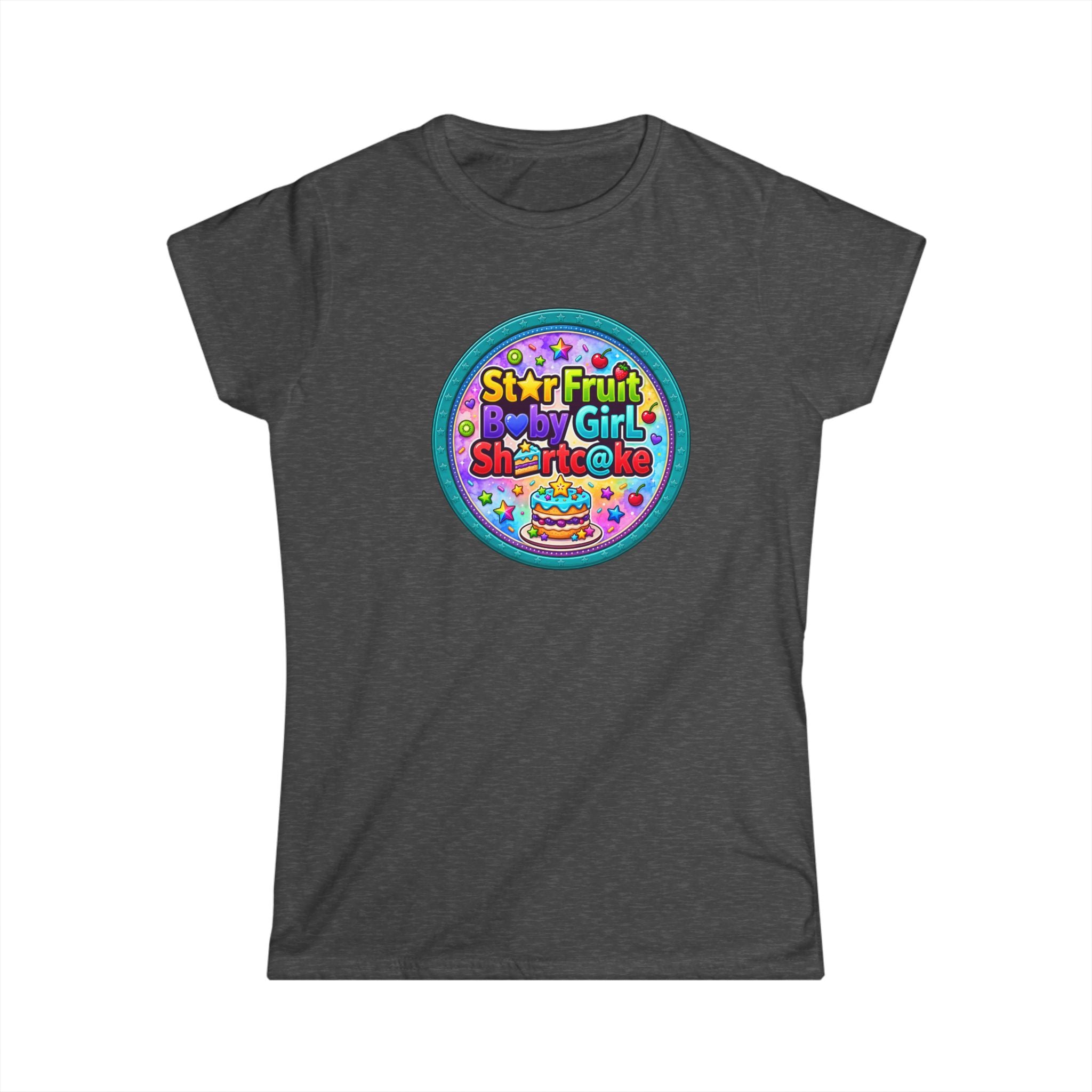 "Star Fruit Baby Girl Shortcake" Graphic Tee - Cute Pastel Dessert Shirt