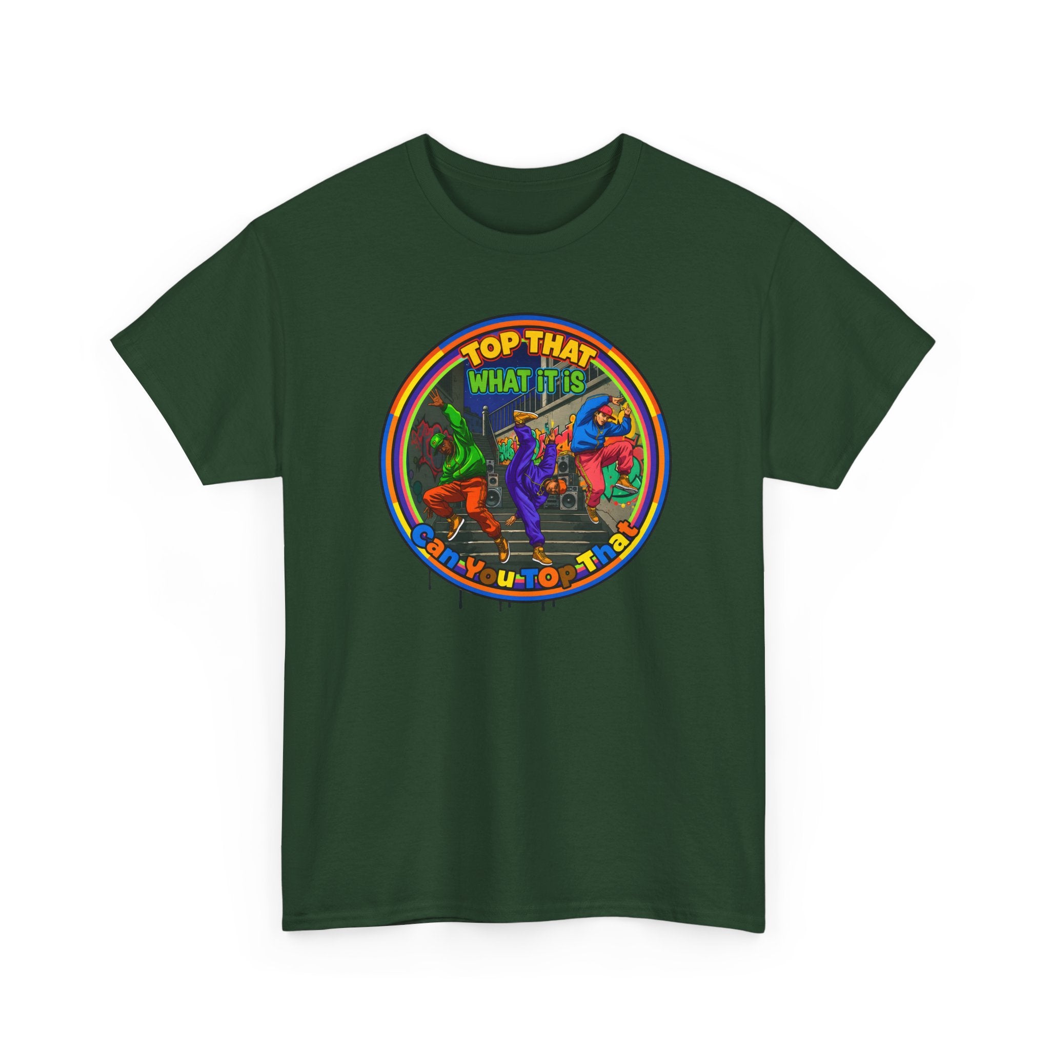 Retro  Tee — "Top That What It Is" Graphic Cotton Shirt