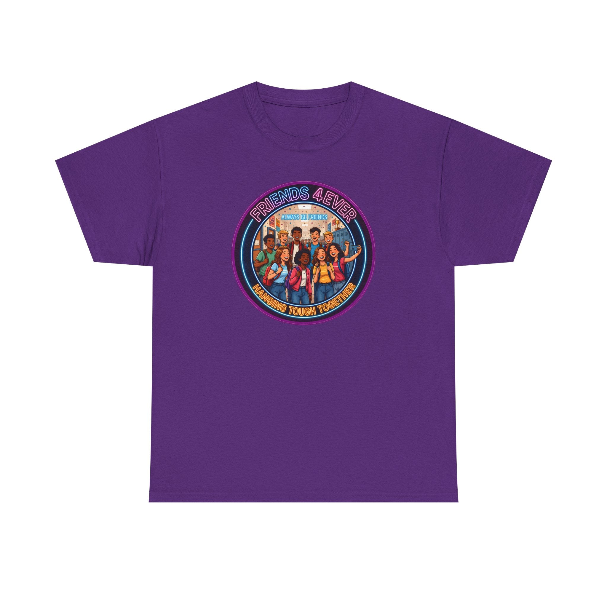 Graphic Tee — Retro Group Illustration "Friends Forever"