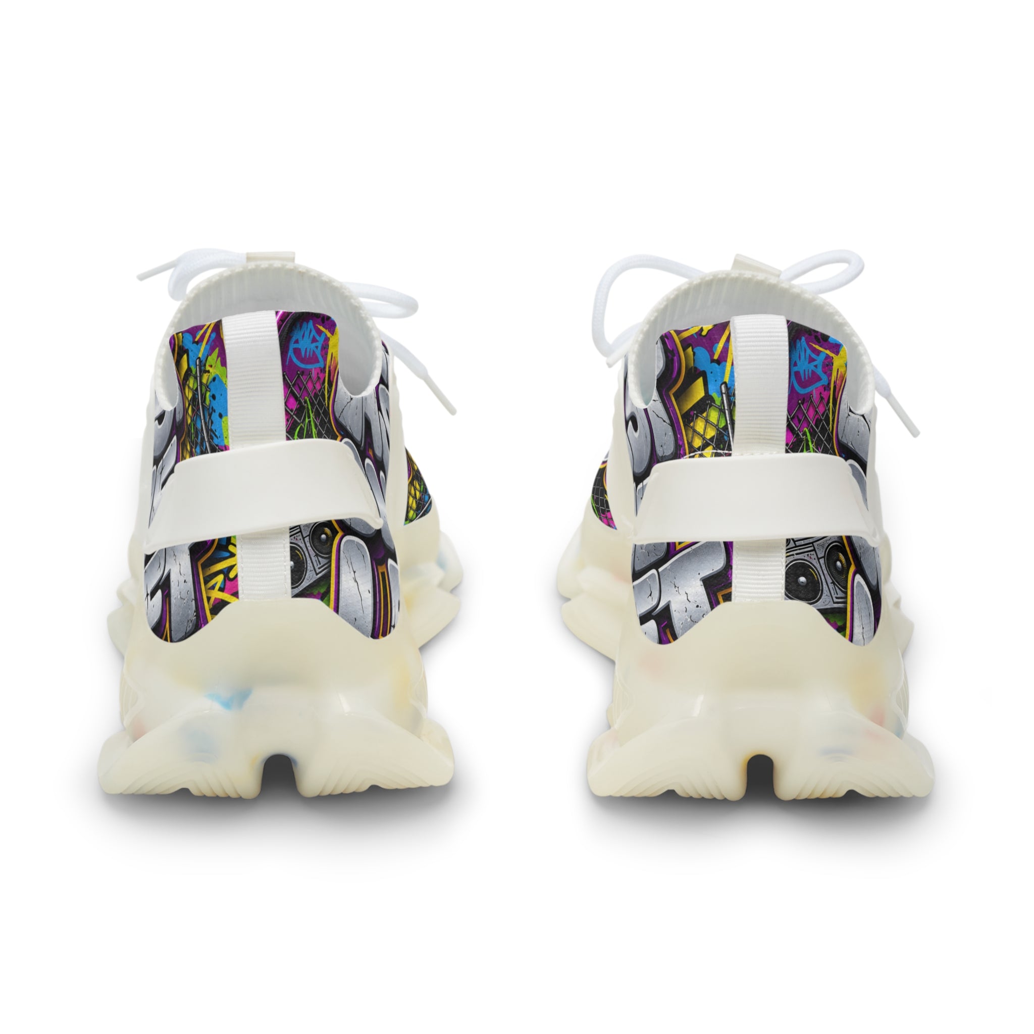 Men's Graffiti 'The Last One Left" Mesh Sneakers — Colorful Streetwear Athletic Shoes