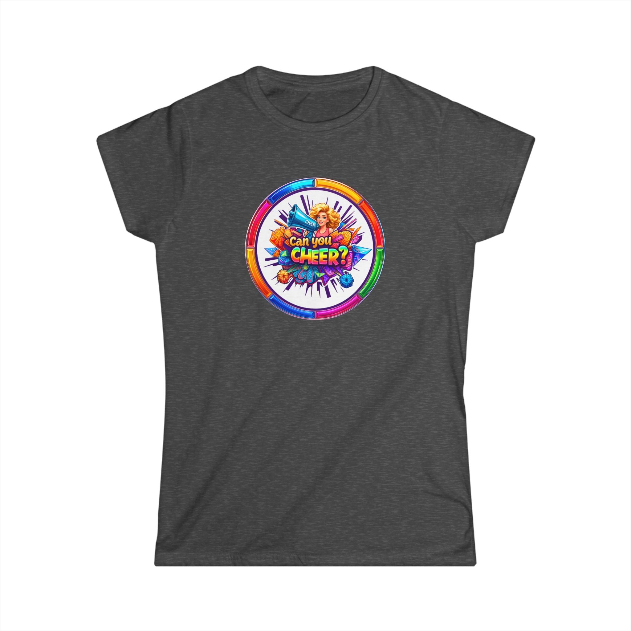 "Can You  Cheer "Women’s Graphic Tee — Colorful Cheerleading Spirit Shirt