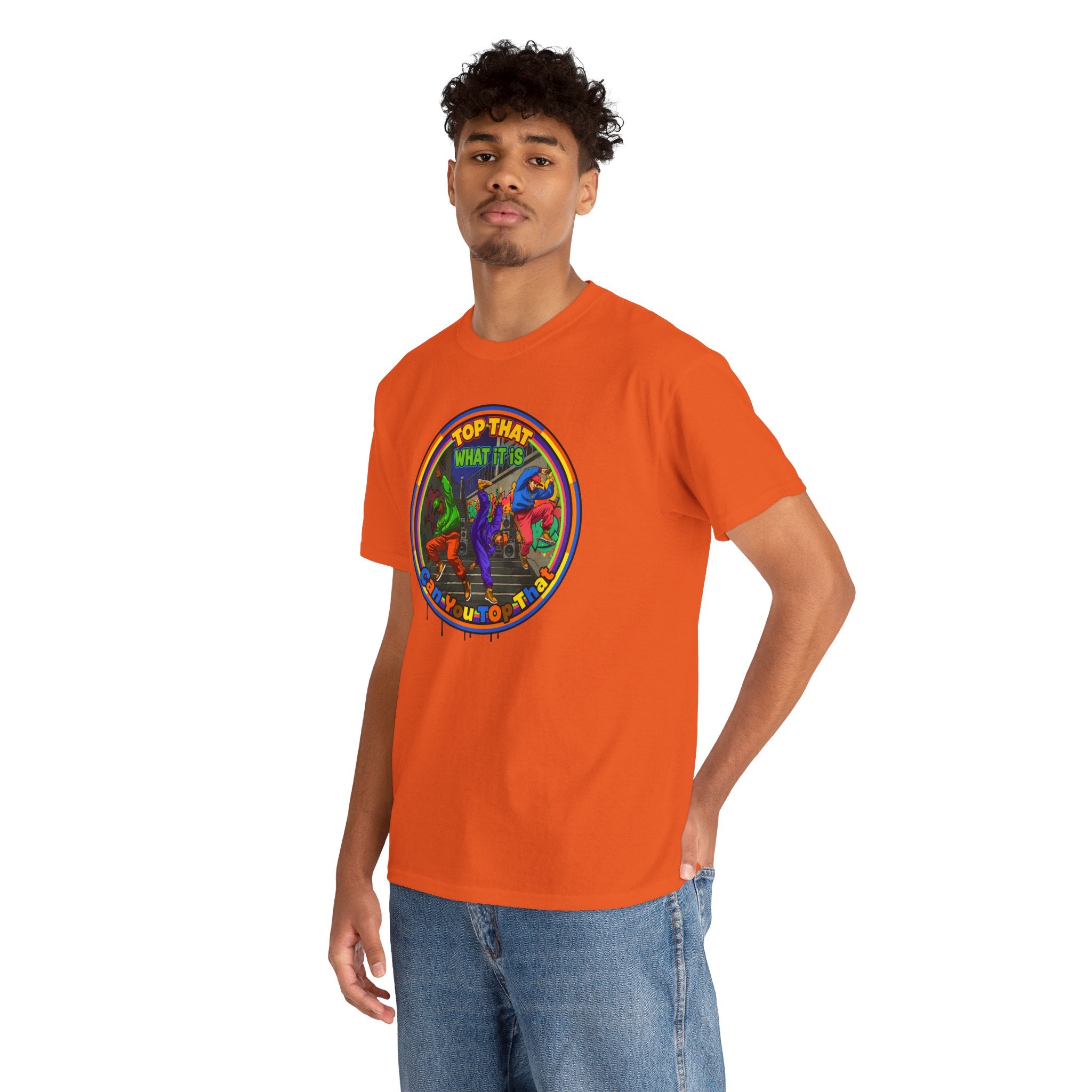 Retro  Tee — "Top That What It Is" Graphic Cotton Shirt