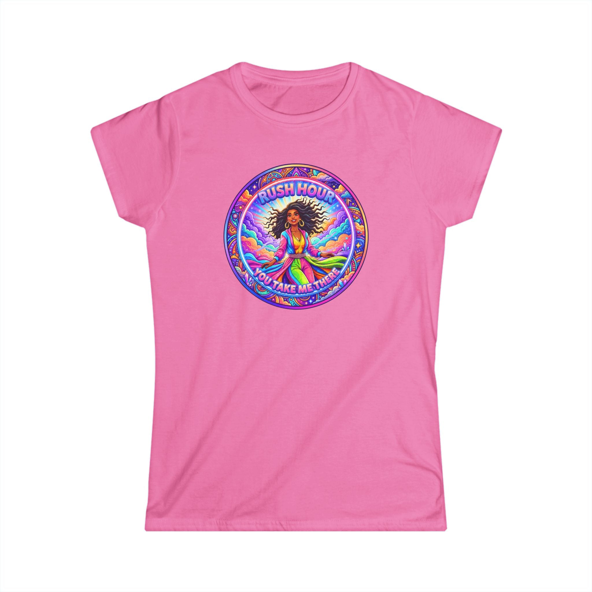 Women's Tee — 'Rush Hour' Retro Graphic Shirt