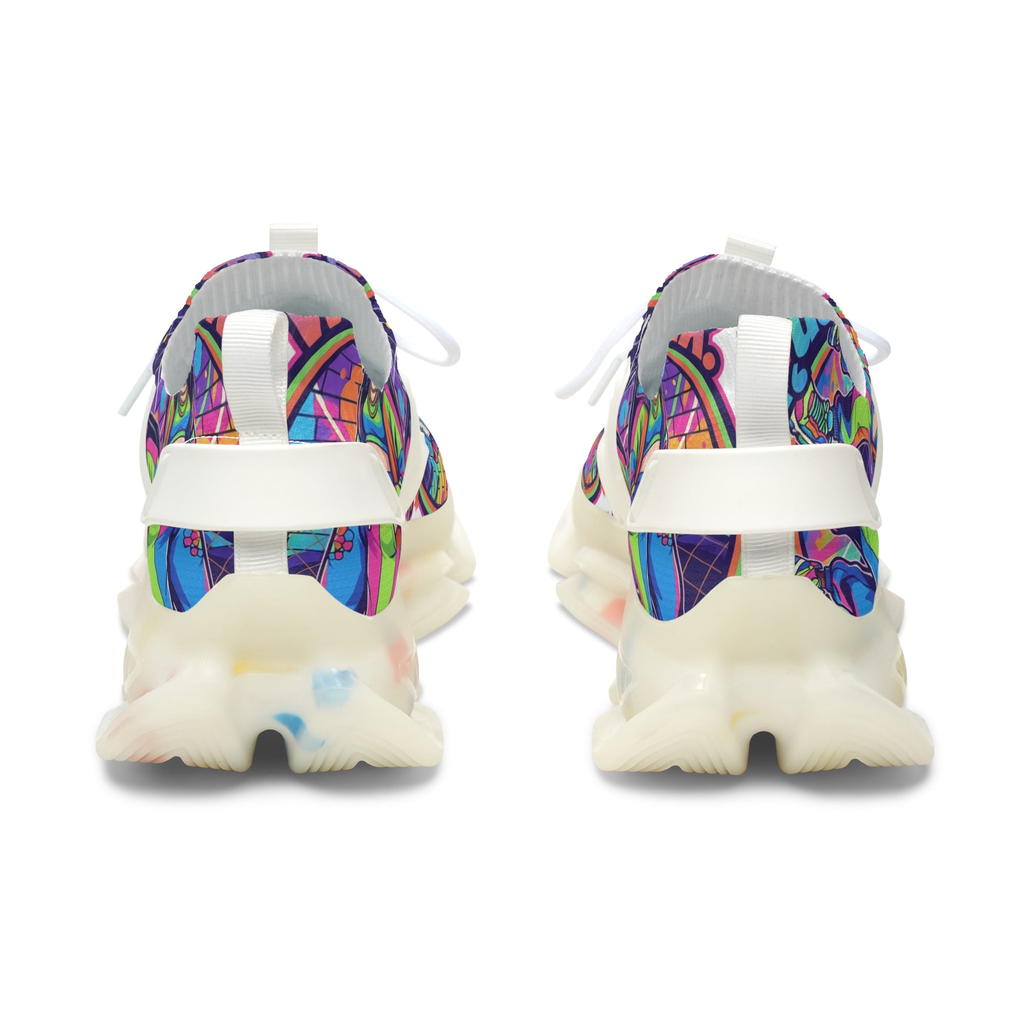 Women’s Mesh Sneakers — "We Own The Sidewalk "Colorful Retro Graphic Streetwear Trainers