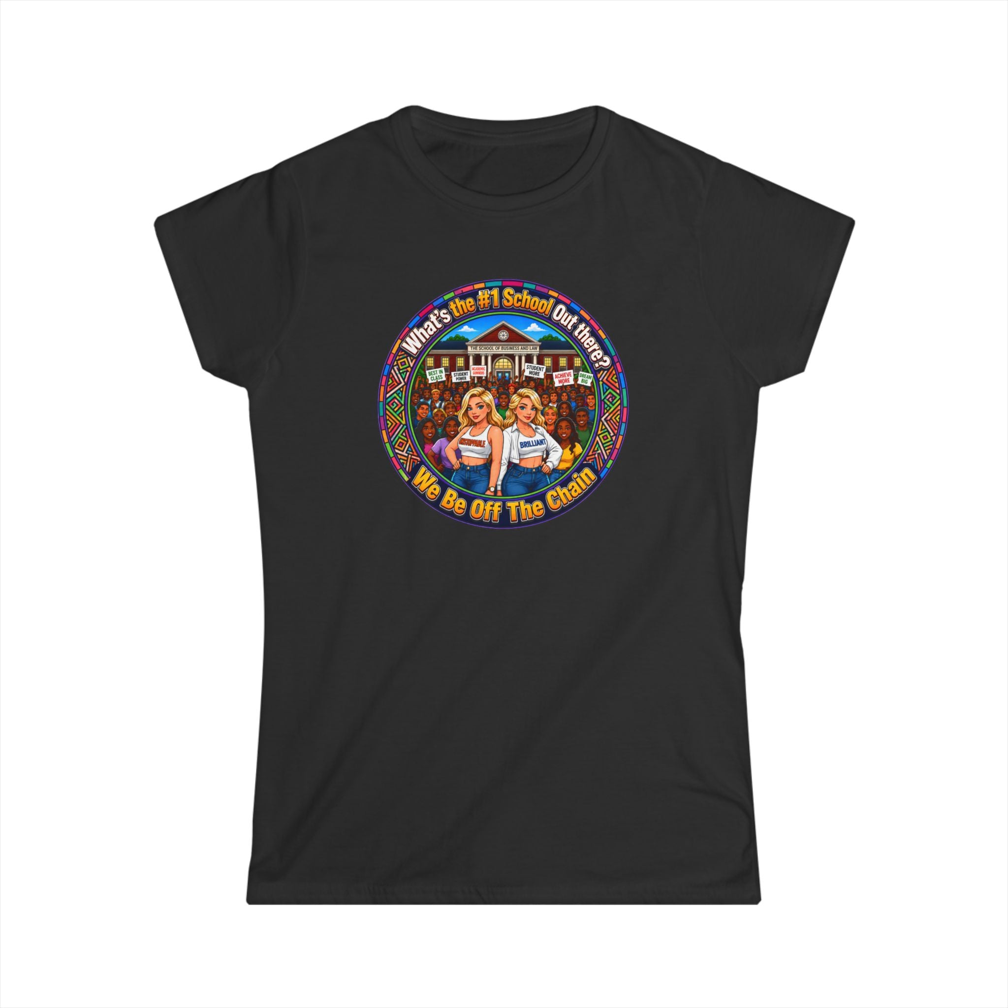 Vintage Cheerleader T‑Shirt - "Whats the #1 School Out There" Retro Campus Tee