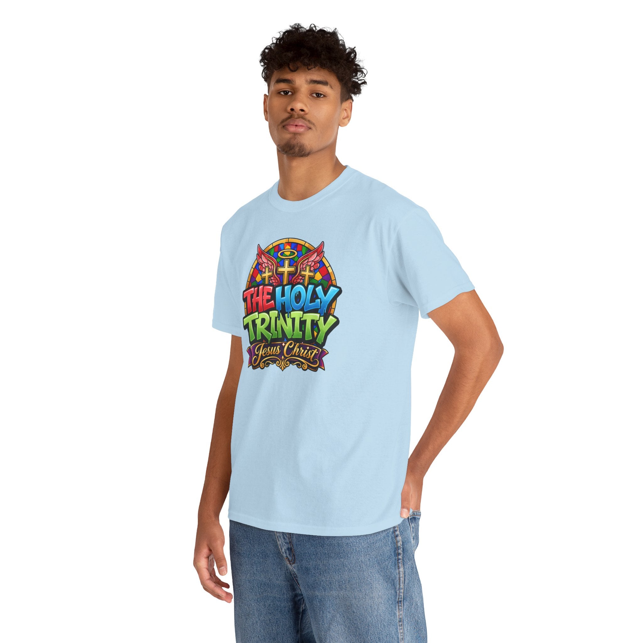 Holy Trinity Graphic Tee — 'The Holy Trinity Jesus Christ' Colorful Faith T-Shirt