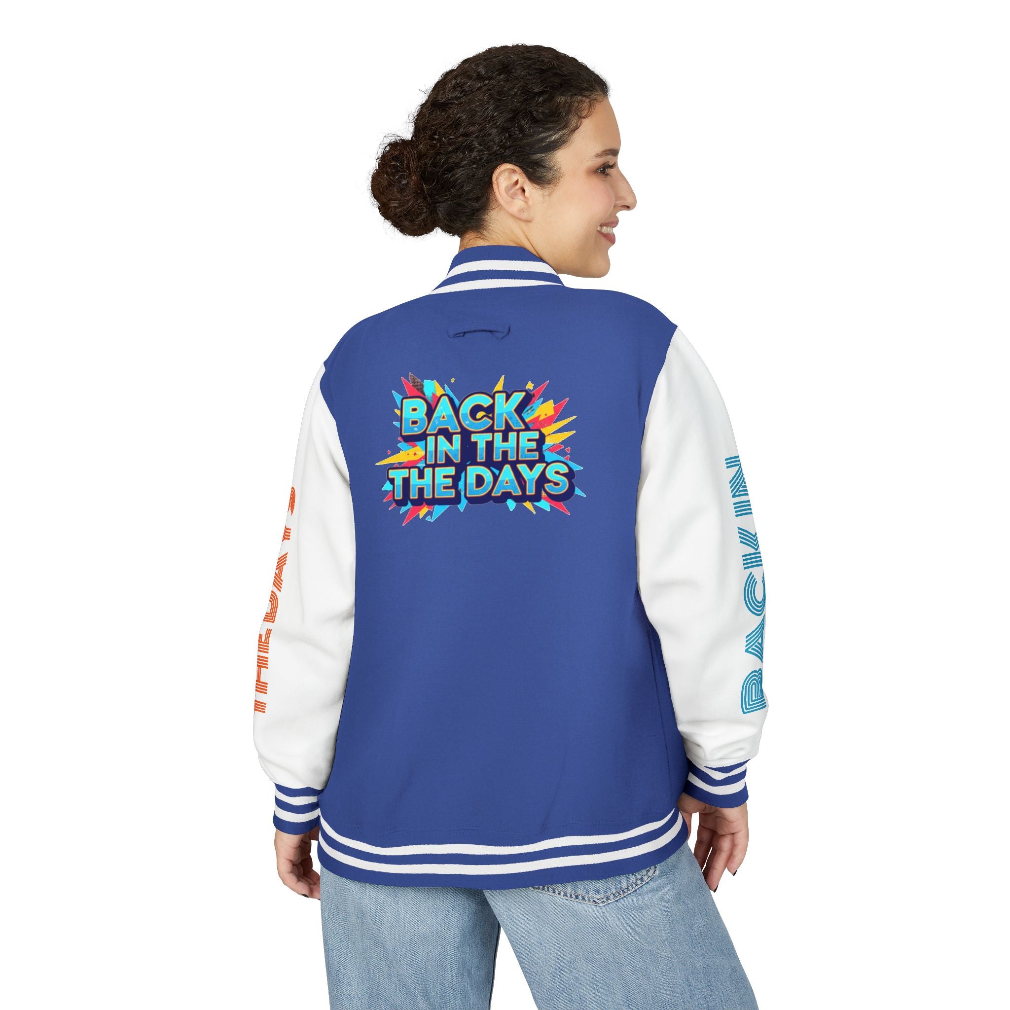 Letterman Jacket — "Back in the Days" Retro Graphic Bomber
