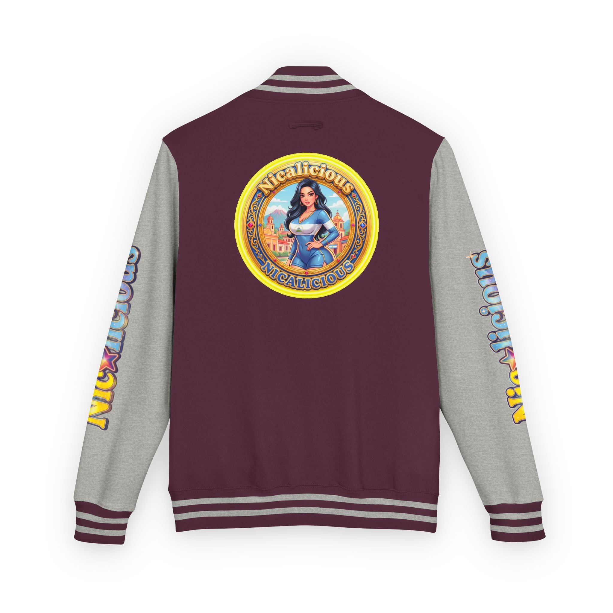 Letterman Jacket — 'Nicalicious' Retro Badge Varsity Jacket