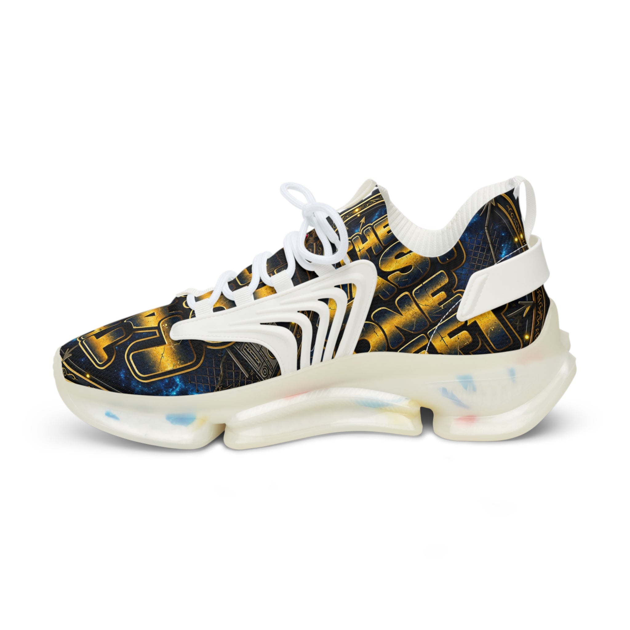 Mesh Sneakers — Bold 'The Last One Left' Graphic Athletic Shoes