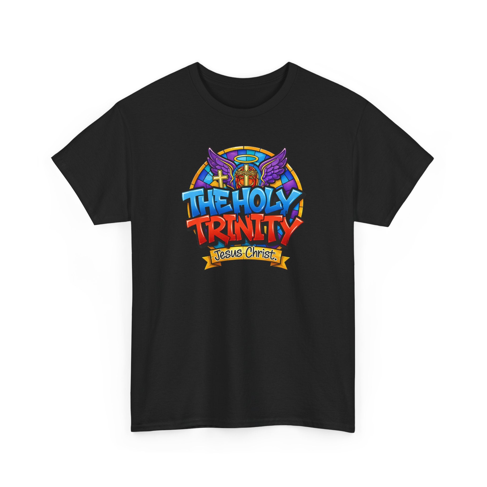Christian T-Shirt — "The Holy Trinity: Jesus Christ" Colorful Faith Tee