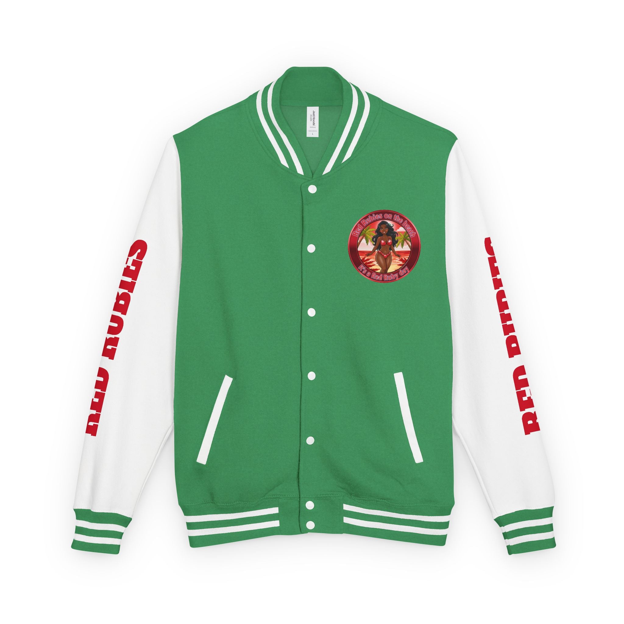 Letter Us- " It's A Rubie Day"-Retro Island Pinup Red & White