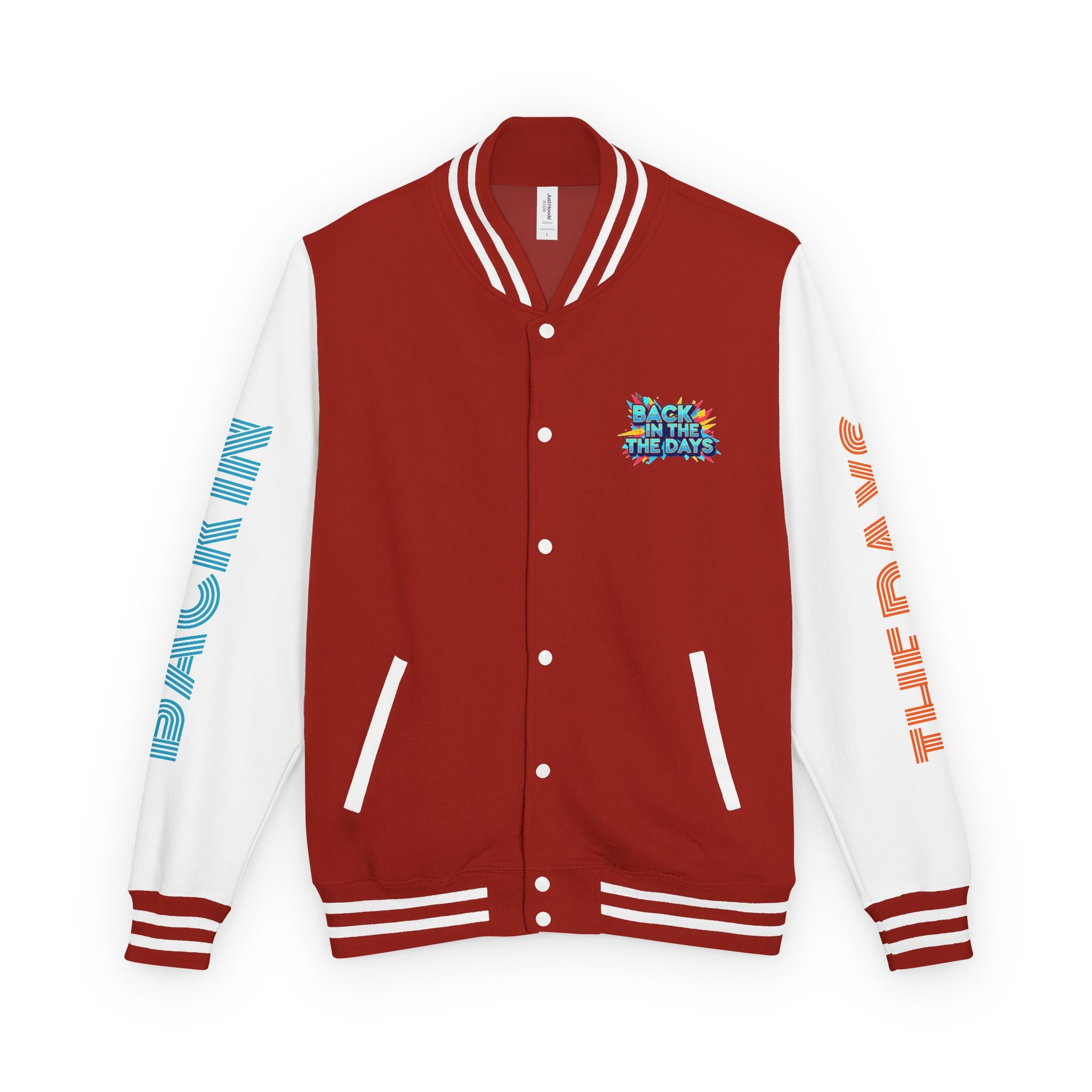Letterman Jacket — "Back in the Days" Retro Graphic Bomber
