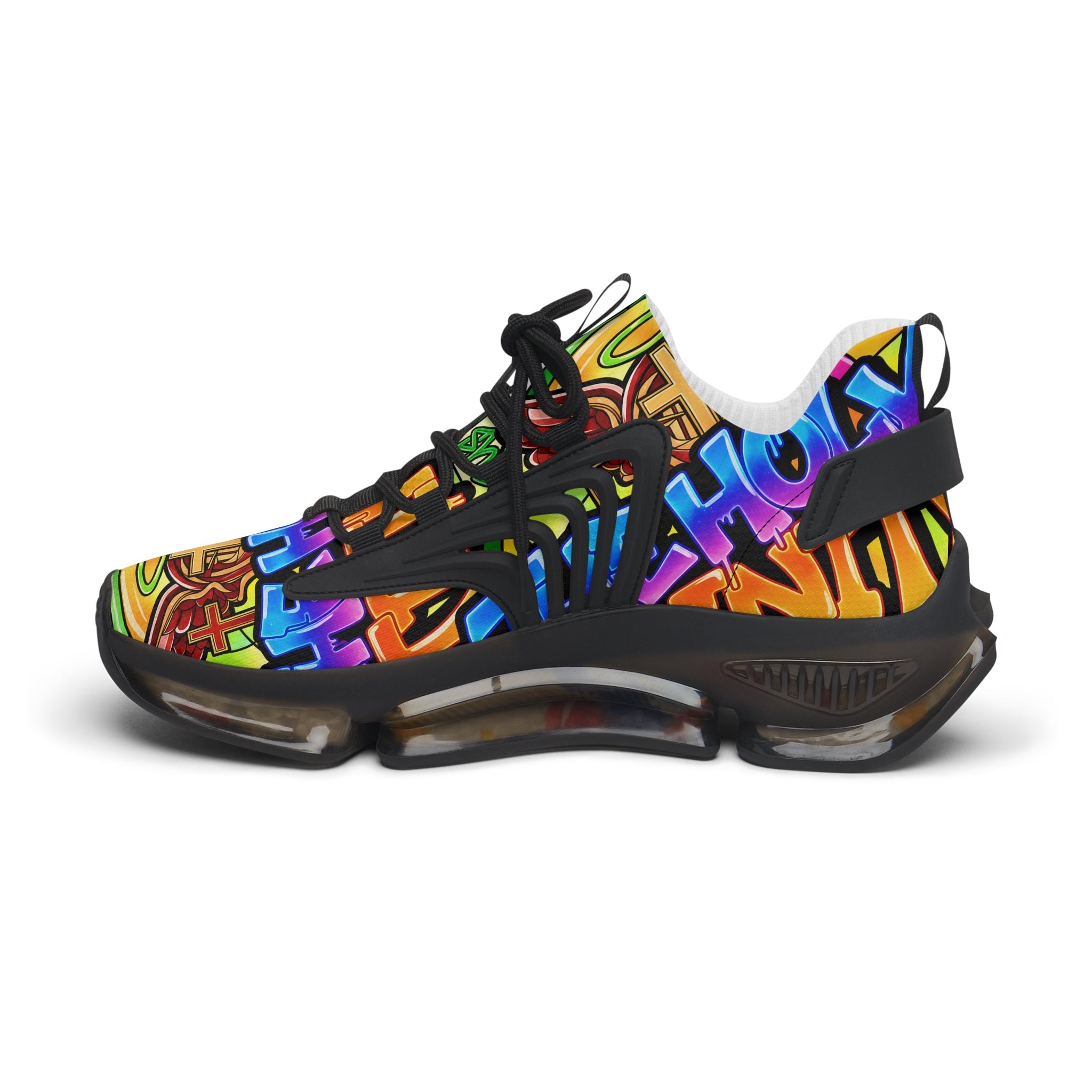 MEN'S Mesh Sneakers —" Holy Trinity " Colorful Graffiti Athletic Shoes