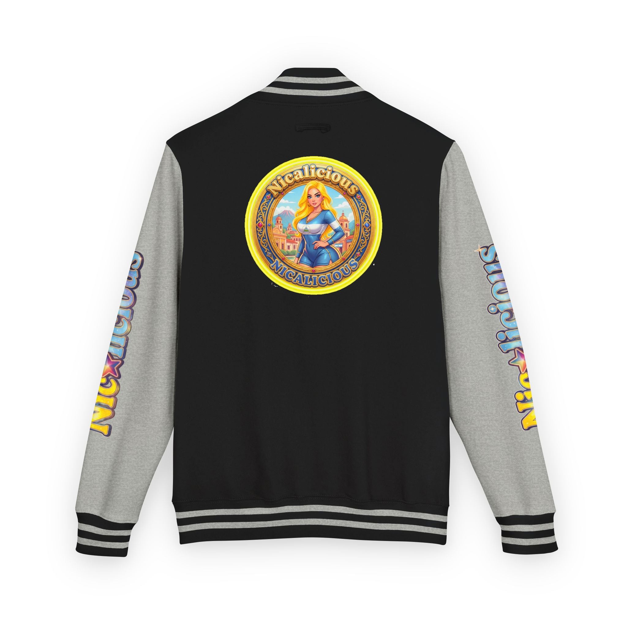 Letterman Jacket — 'Nicalicious' Retro Pinup Logo Varsity Jacket