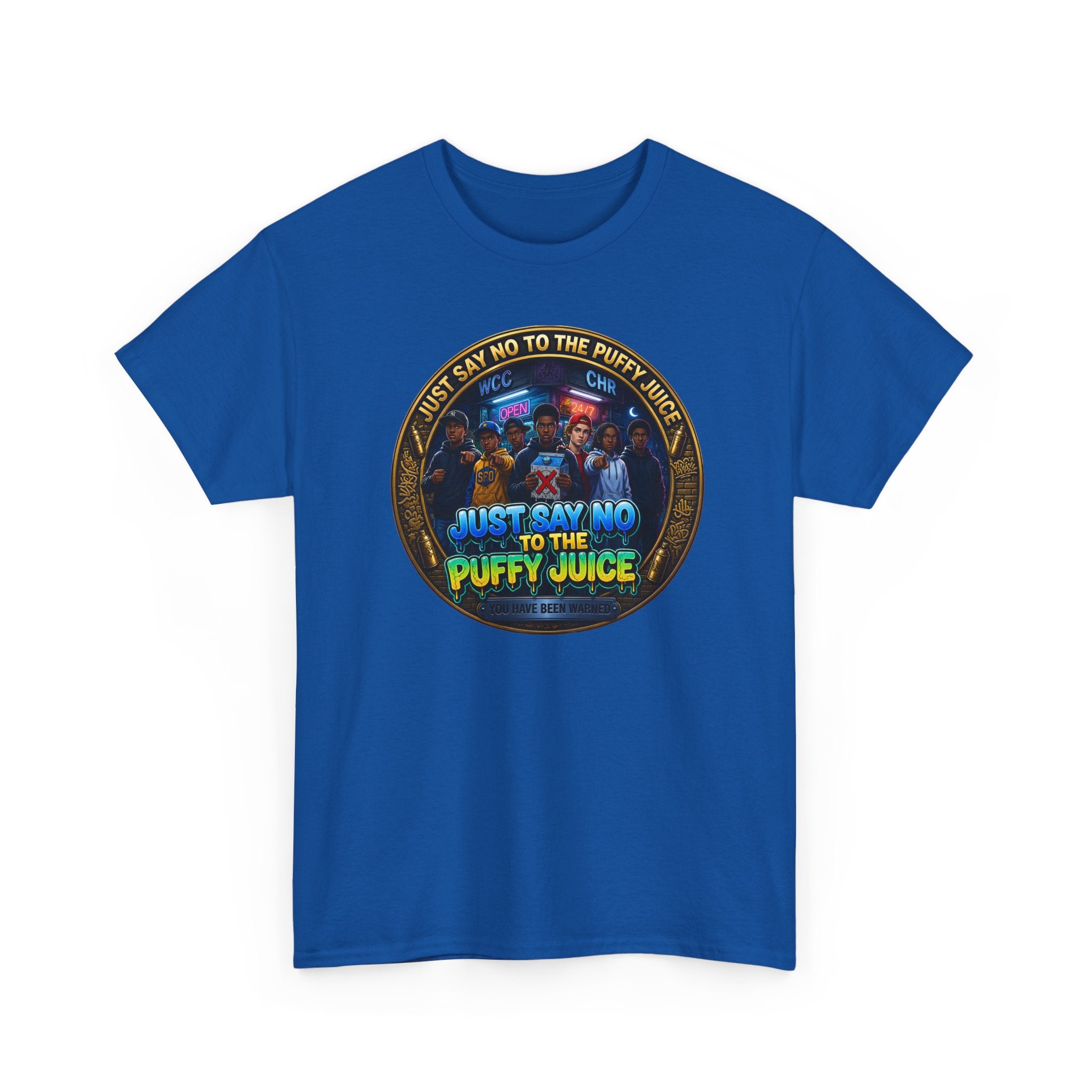 "Just Say No to the Puffy Juice "Tee – Anti-Party Vintage Graphic T-Shirt