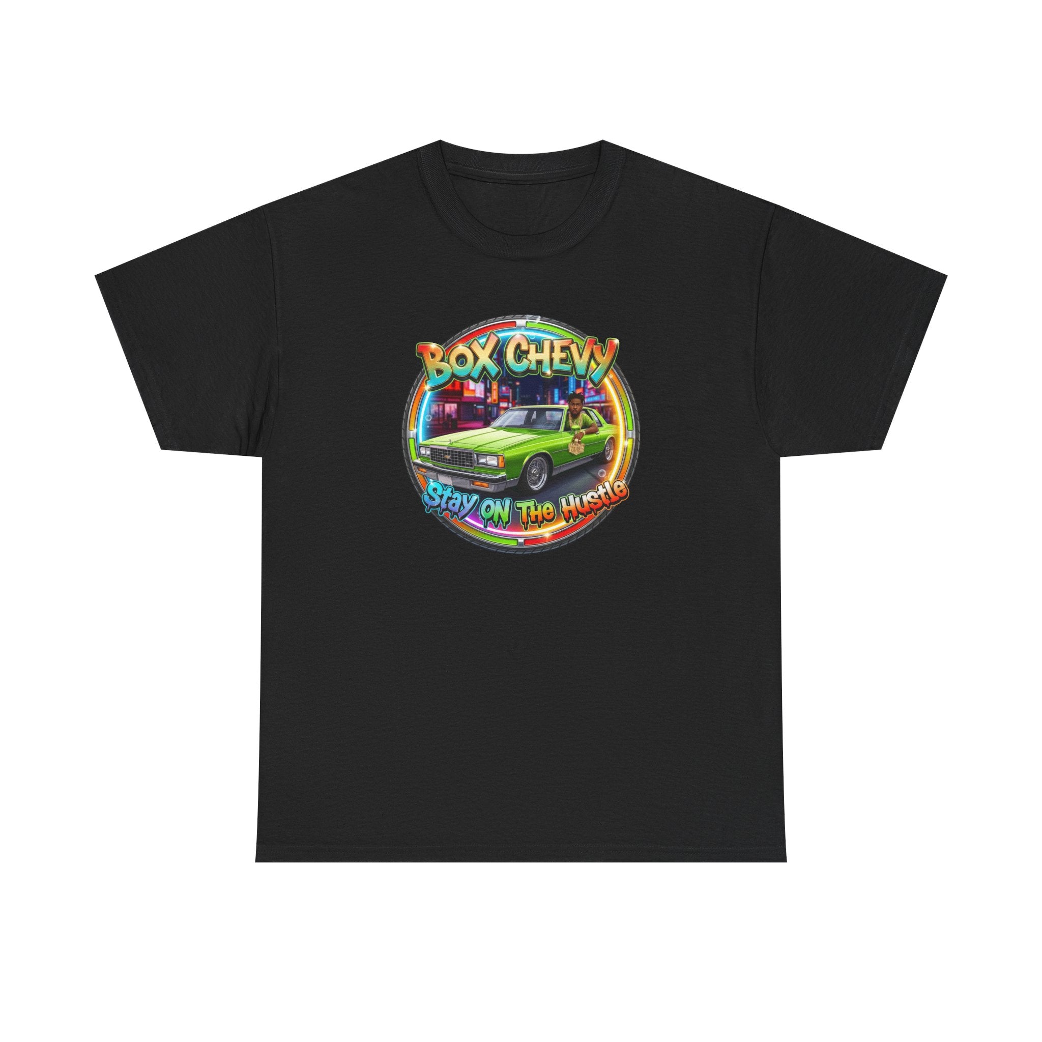 Vintage Chevy Truck Tee — "Box Chevy Stay On The Hustle" Retro Car Graphic Shirt