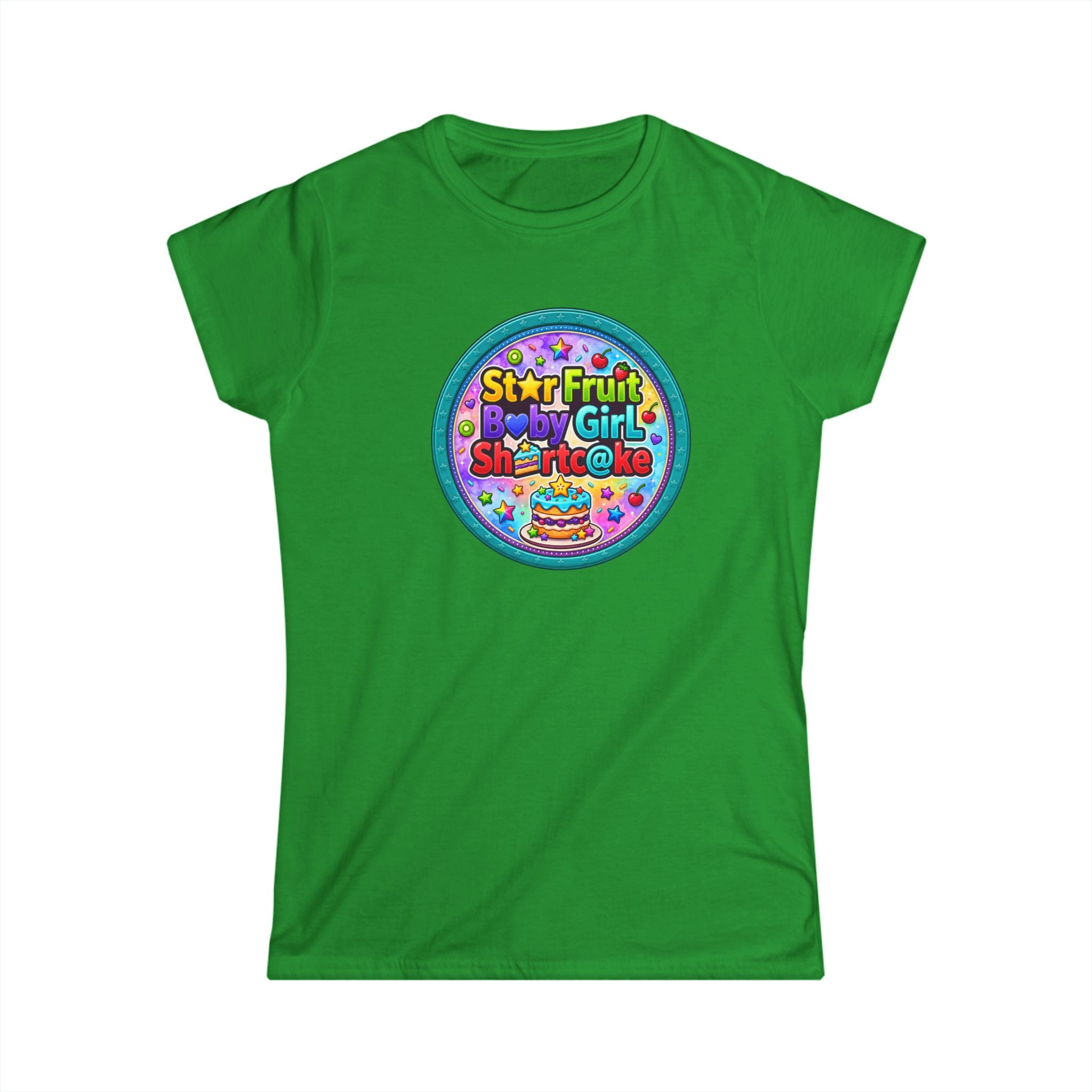 "Star Fruit Baby Girl Shortcake" Graphic Tee - Cute Pastel Dessert Shirt