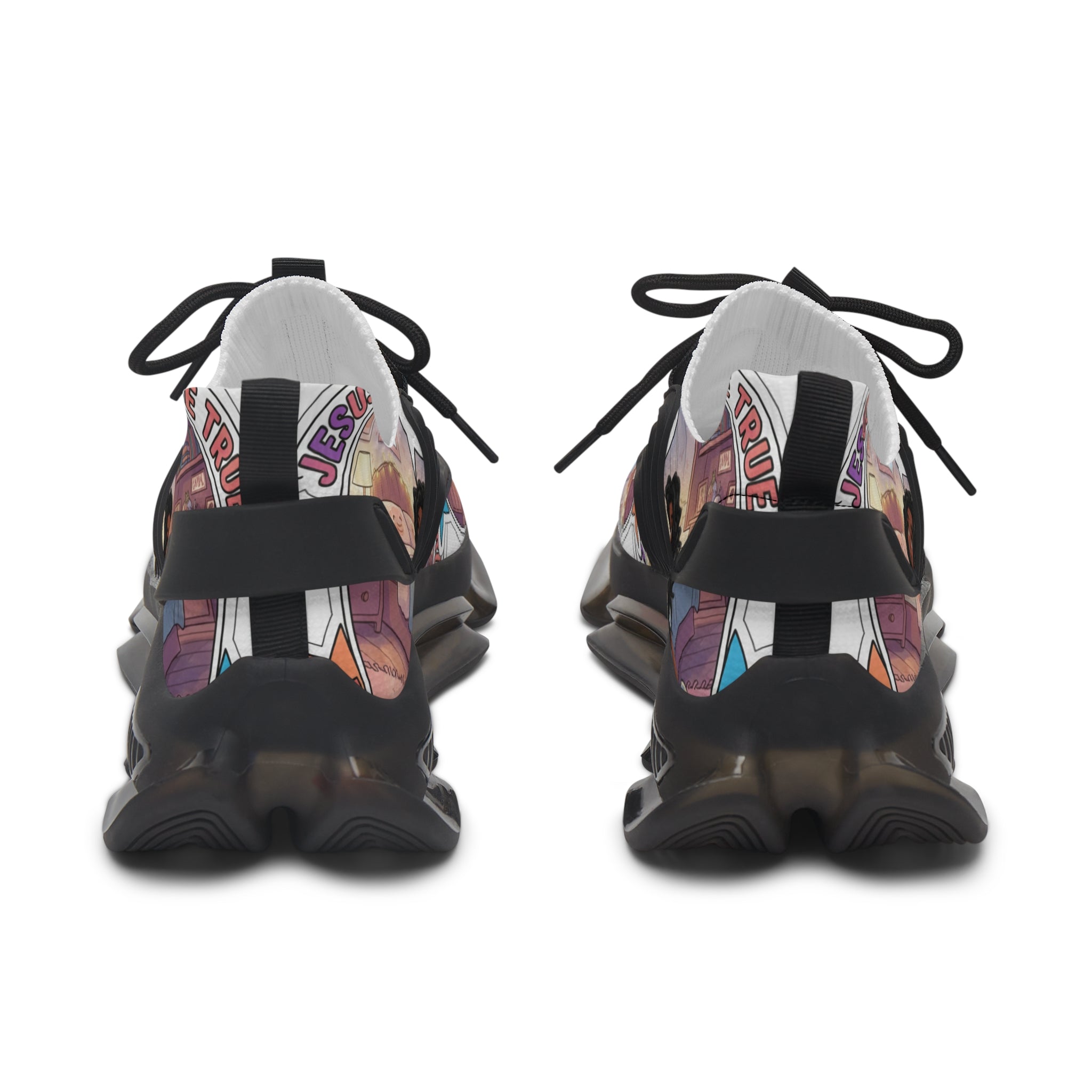 Women's Mesh Sneakers — " Jesus Christ Makes Wishes Come True " Graphic Athletic Shoes