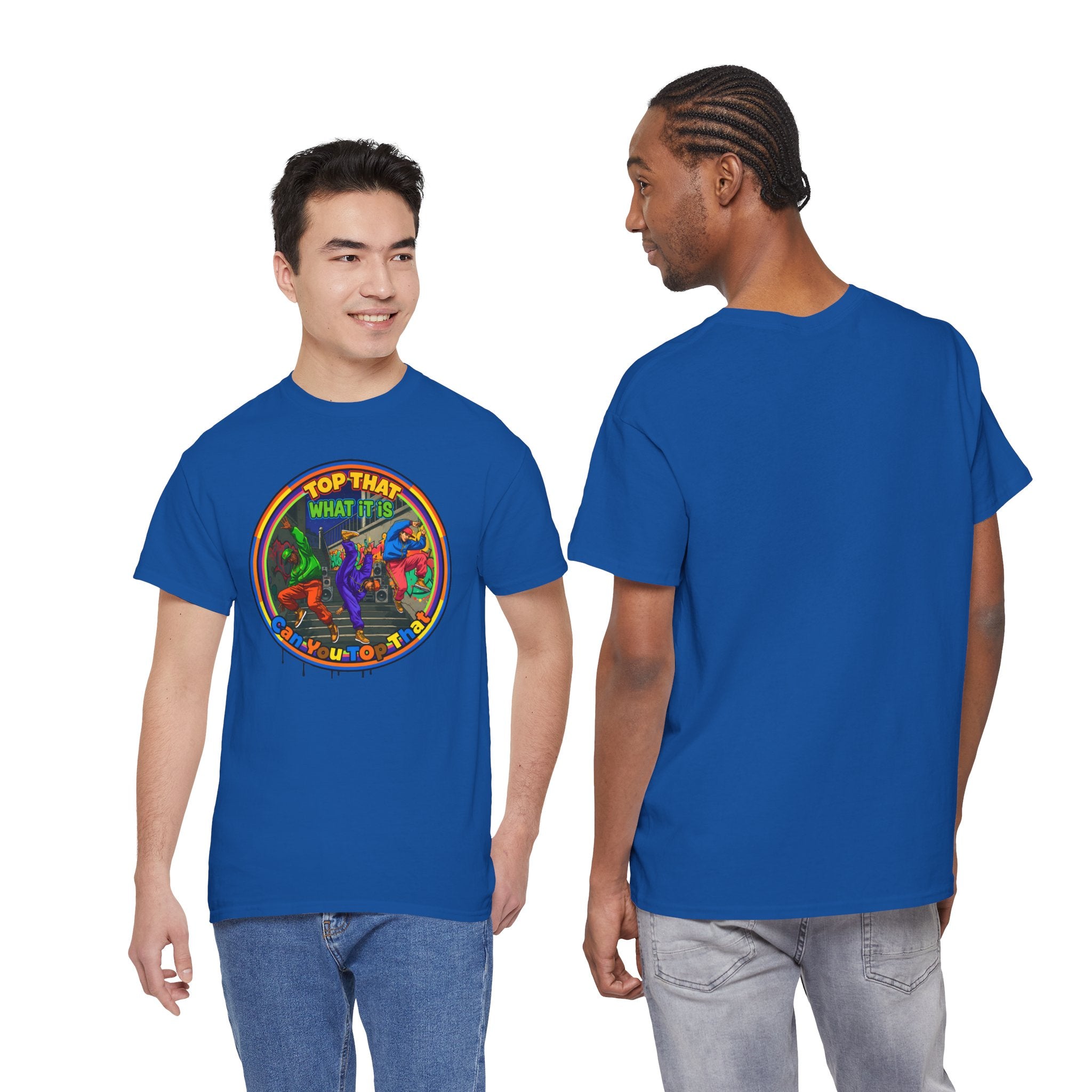 Retro  Tee — "Top That What It Is" Graphic Cotton Shirt