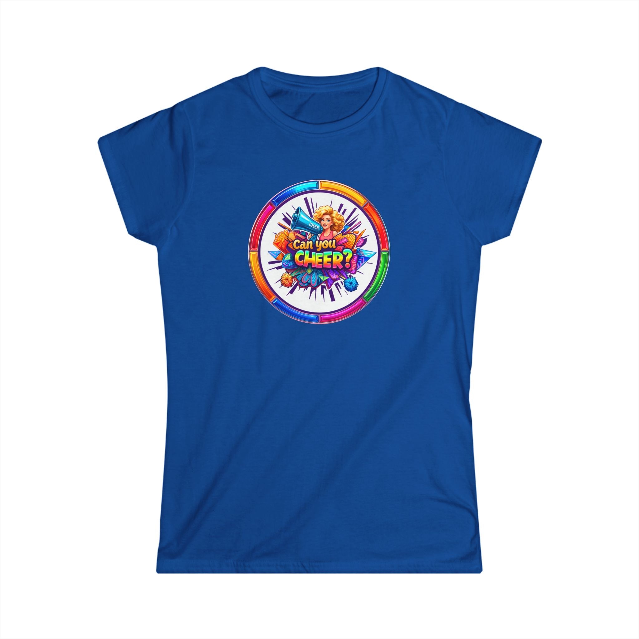 "Can You  Cheer "Women’s Graphic Tee — Colorful Cheerleading Spirit Shirt