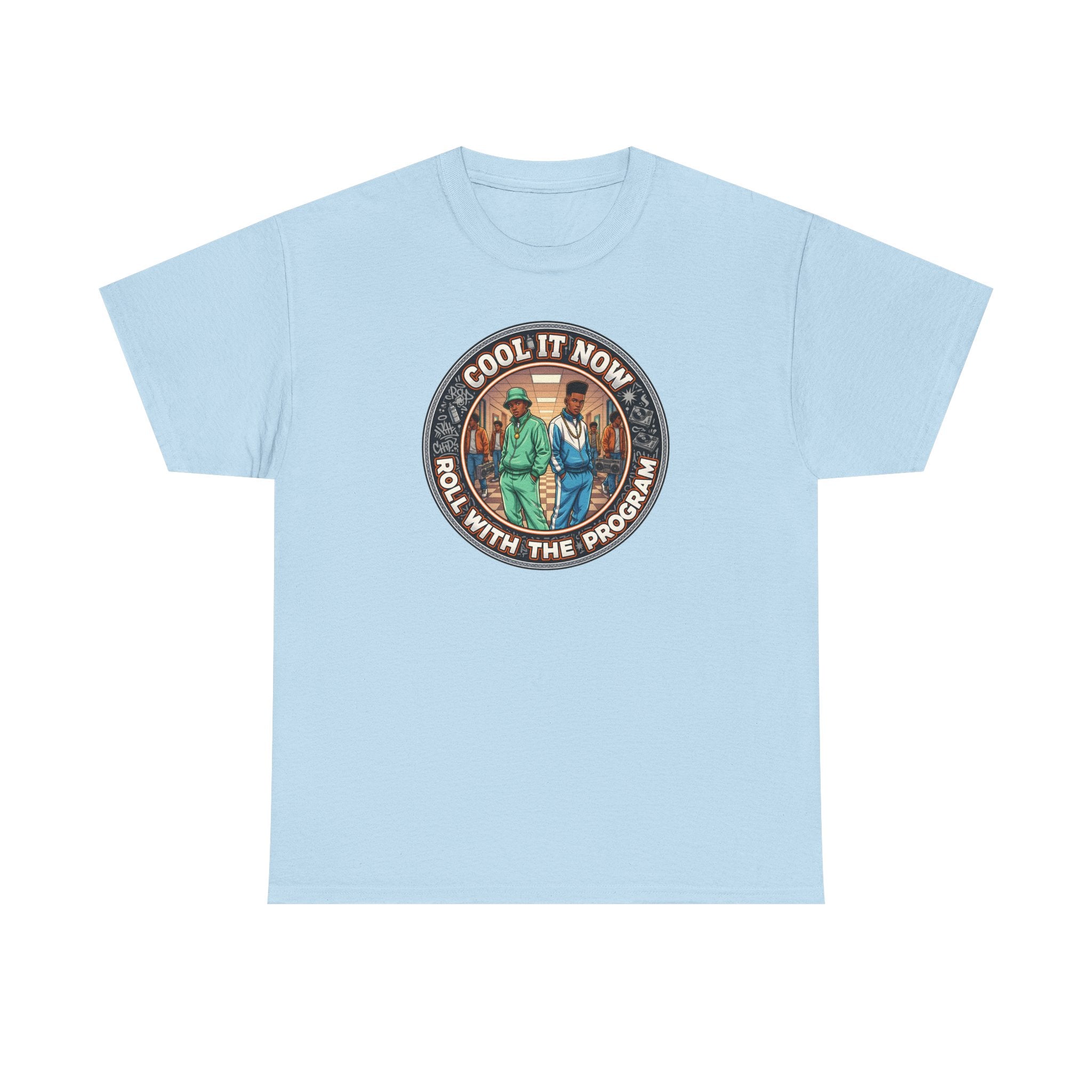 Cool It Now Tee — "Cool It Now Roll With The Program" Vintage Patch Graphic T-Shirt