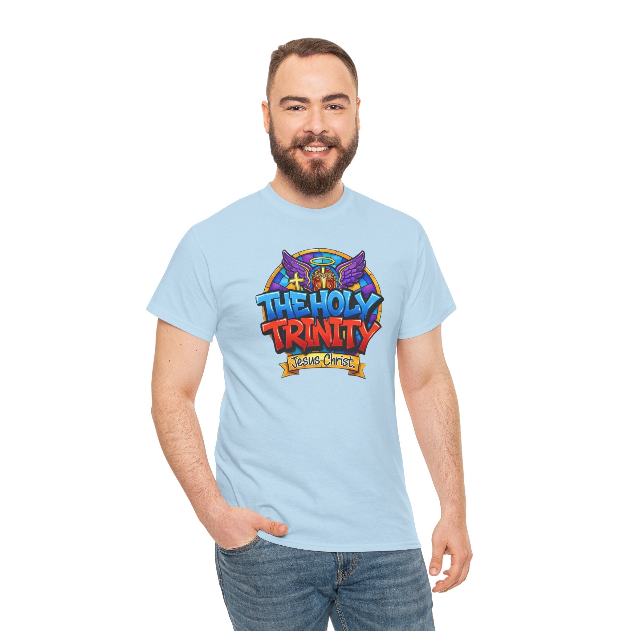 Christian T-Shirt — "The Holy Trinity: Jesus Christ" Colorful Faith Tee