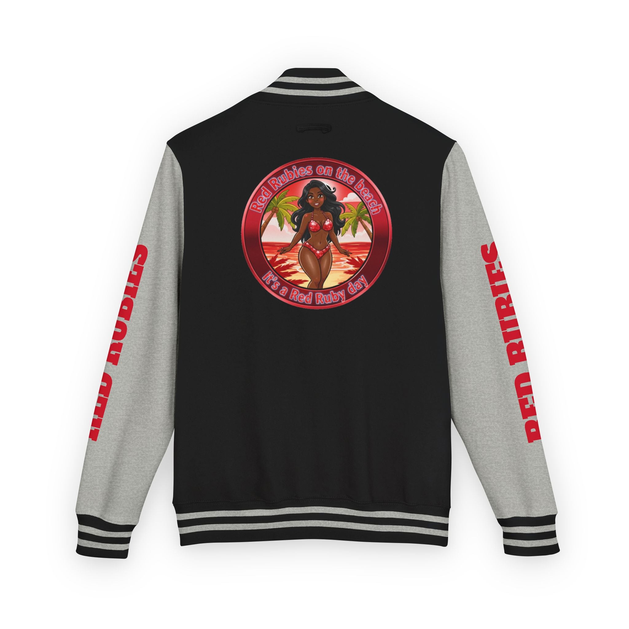 Letter Us- " It's A Rubie Day"-Retro Island Pinup Red & White