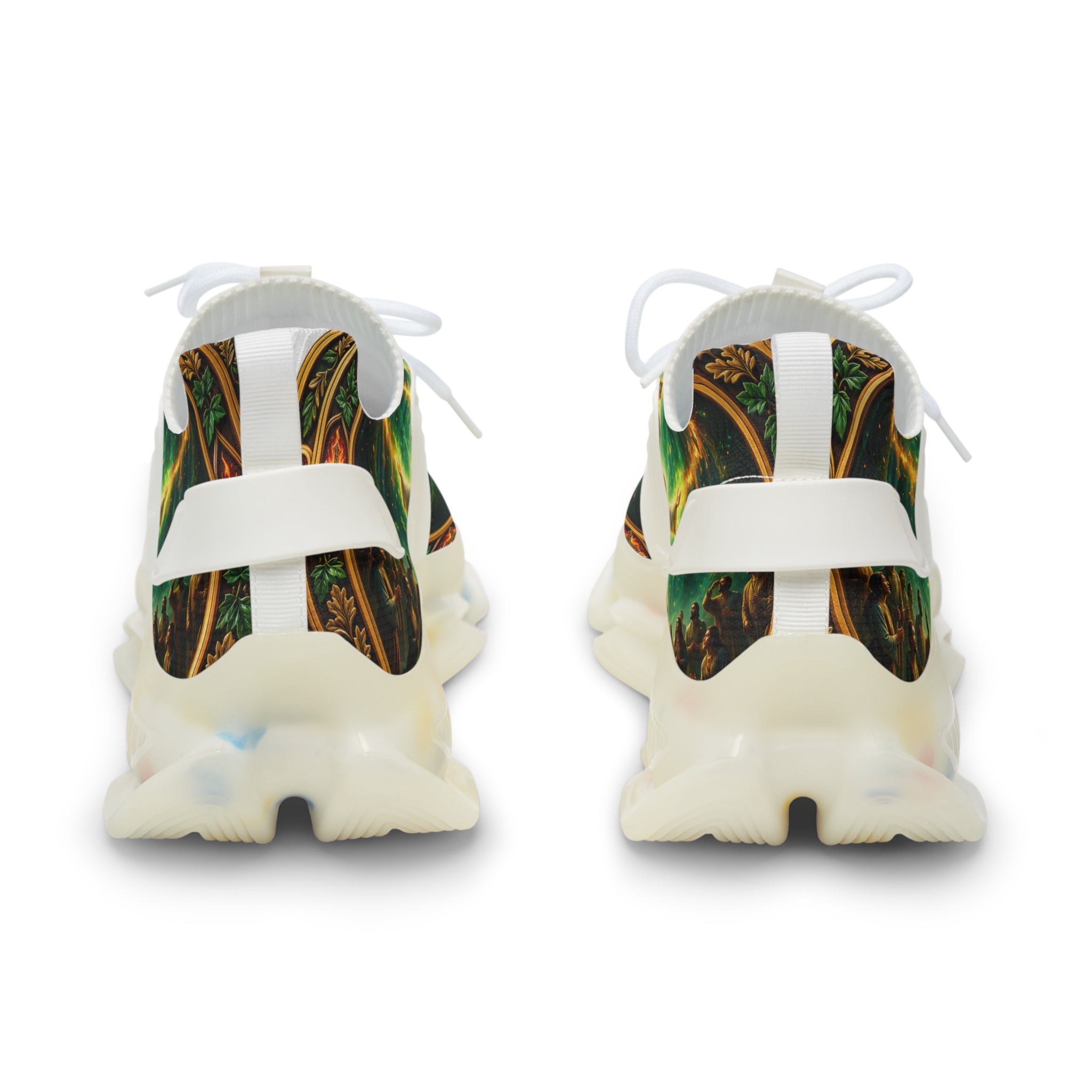 Men's Mesh Sneakers — " The One And Only Jesus Christ " Vintage Celtic Sword & Shield Athletic Shoes